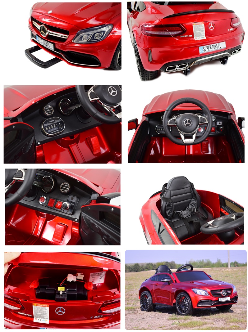 Mercedes C 63 S Coupe, Minkšta Sėdynė , Minkšti Ratai, Esw Sistema, 5 Taškų Saugos Diržai /qy-1588