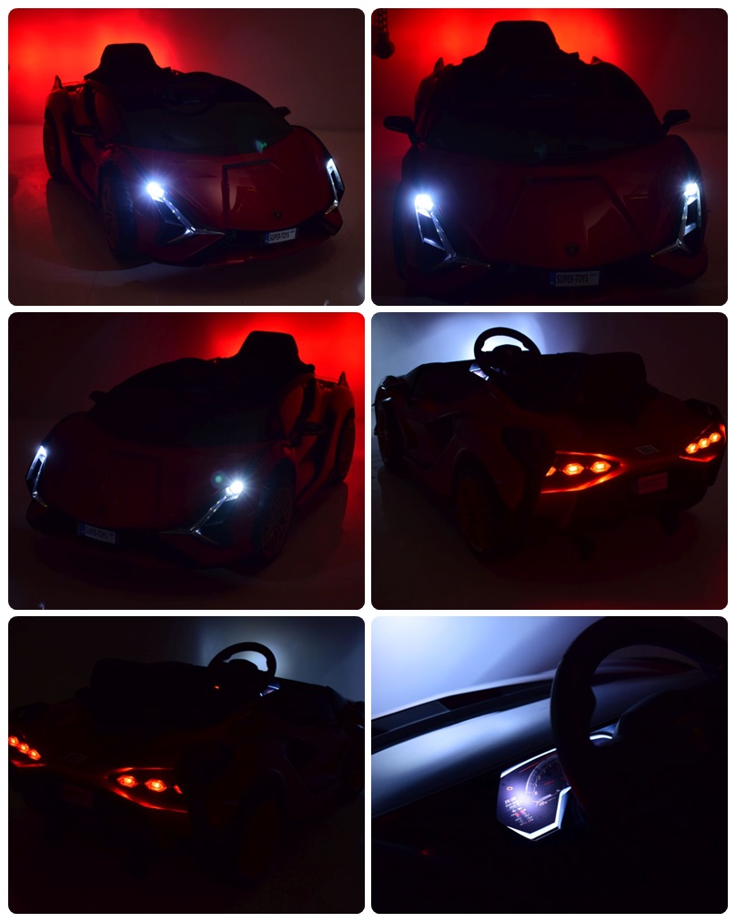 Originalus Lamborghini šienas, Minkšti Ratlankiai, Minkšta Sėdynė, Svyravimo Funkcija - Pilna Galimybė /qls6388