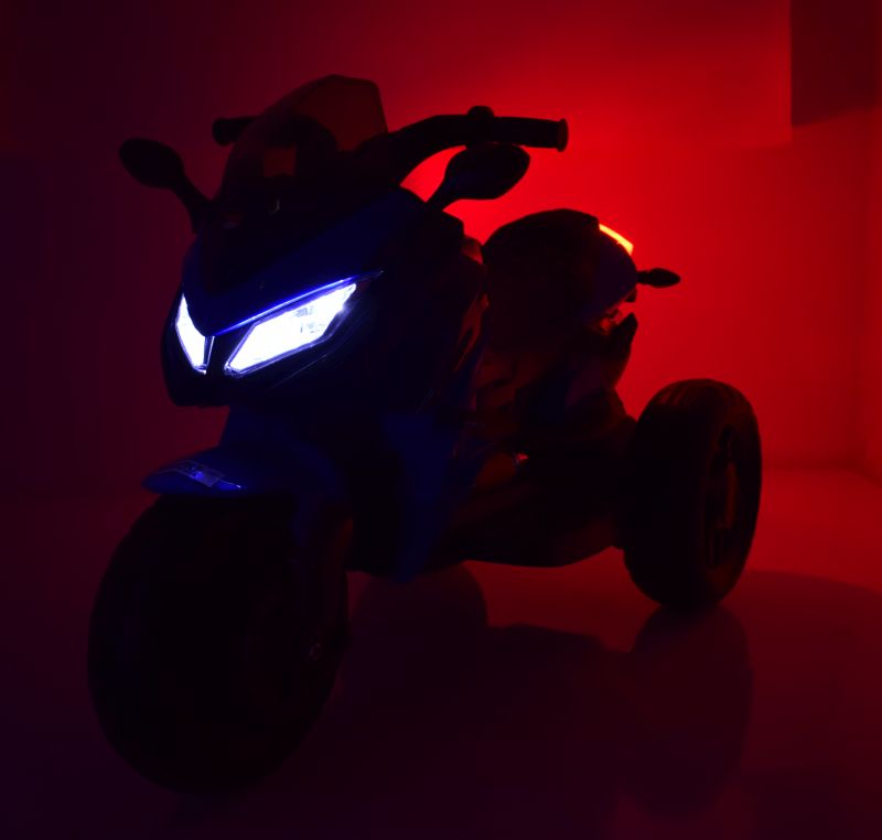 Mega Motociklas 3 Ratai - Minkšti Eva Ratai, Minkšta Dygsniuota Sėdynė/hs-5188