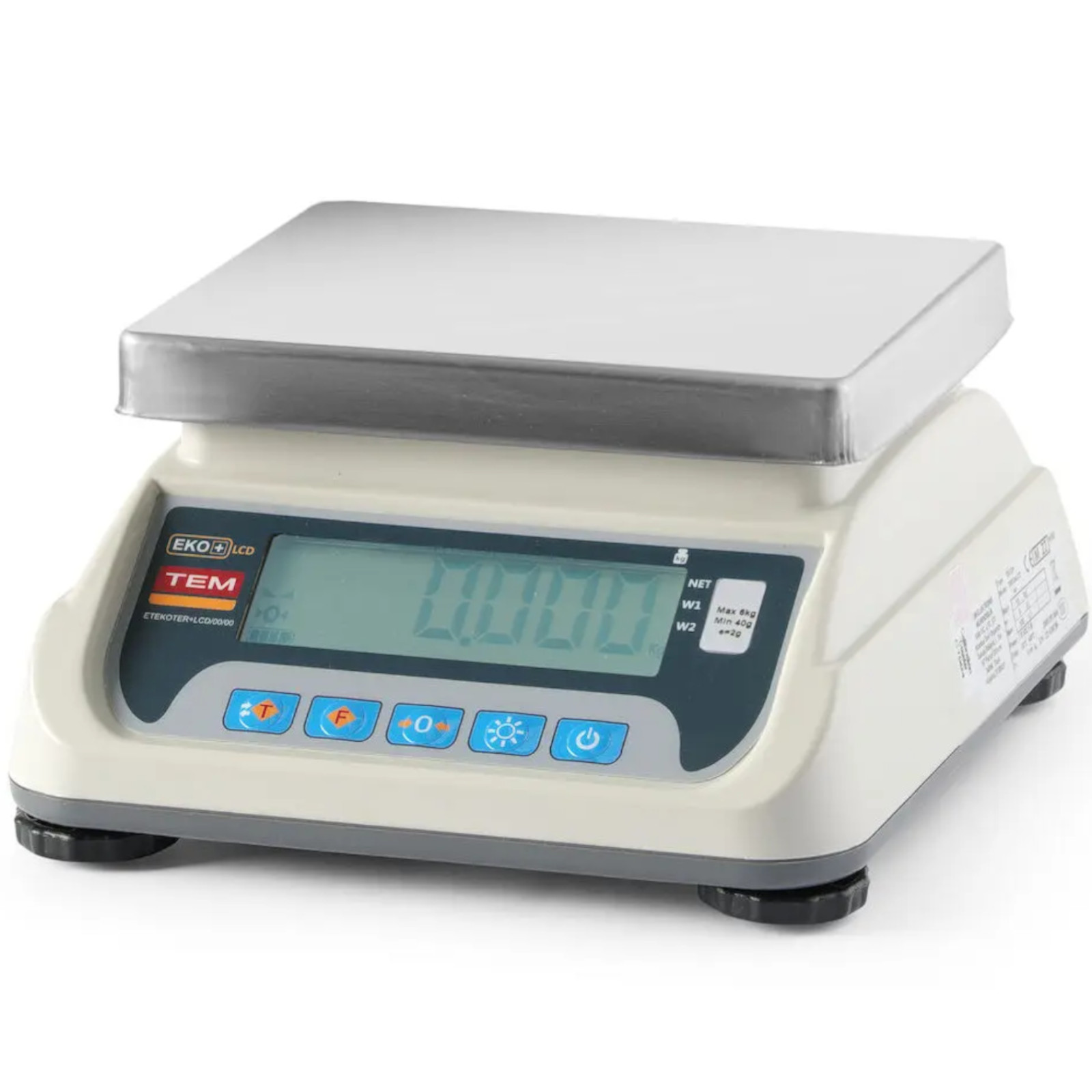 Komercinės Virtuvės Svarstyklės Su Legalizavimo Funkcija M Lcd Rs232 Eco+ 15 Kg / 5 G