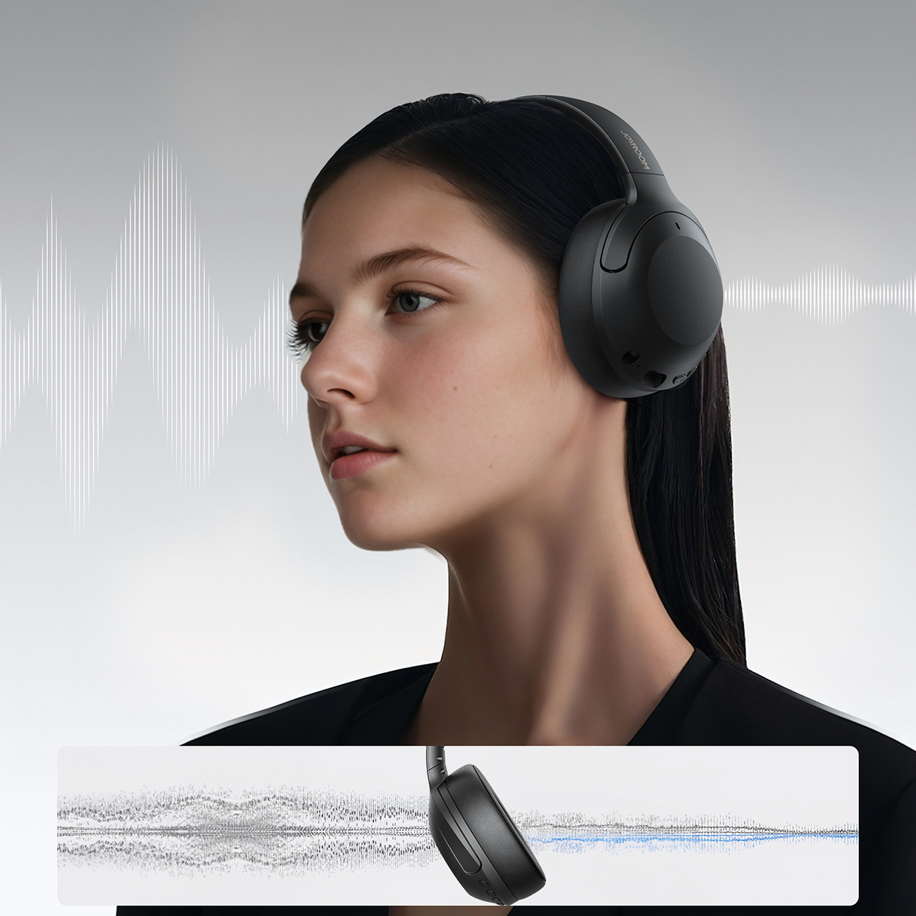 J-head Serijos Jr-jh2 Belaidės Ausinės Su Anc "bluetooth" - Juodos Spalvos