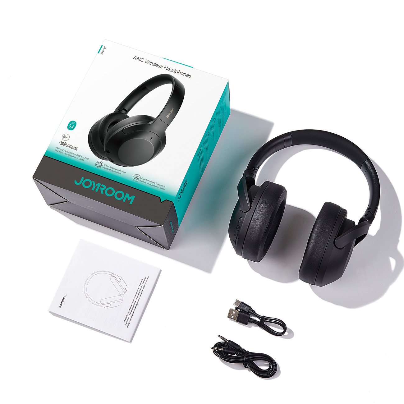 J-head Serijos Jr-jh2 Belaidės Ausinės Su Anc "bluetooth" - Juodos Spalvos