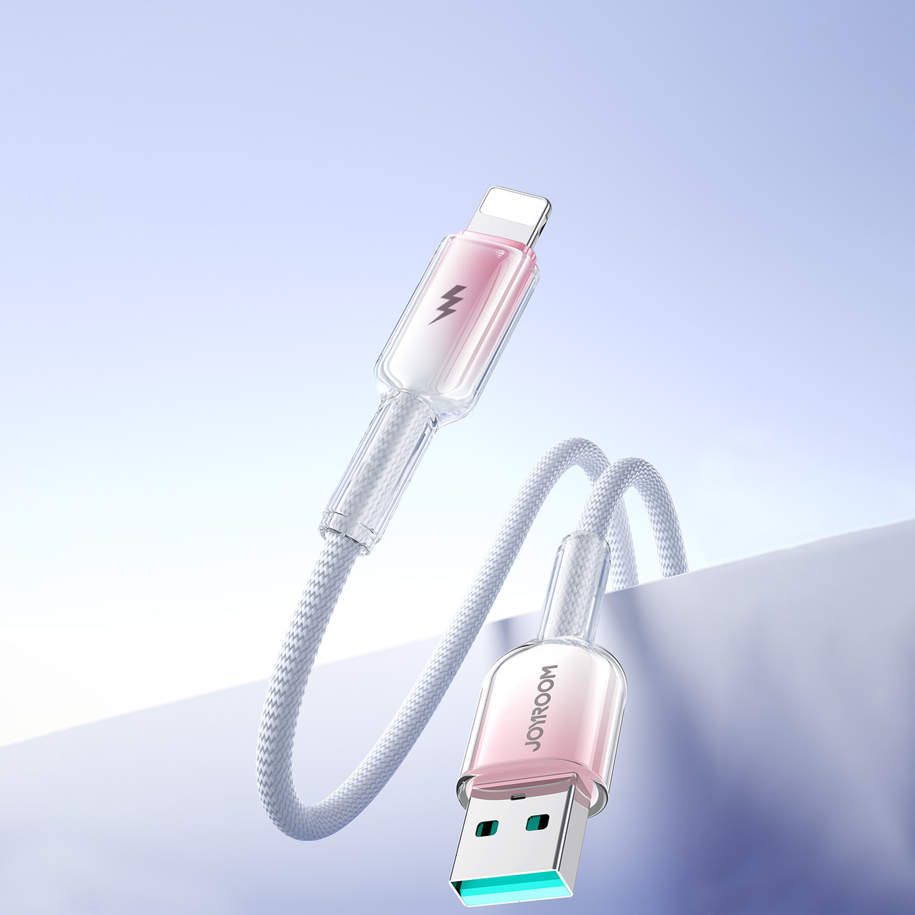 Kabelis "crystal-clear Series 3a Usb-a - "iphone Lightning" 1,2 M - Baltas