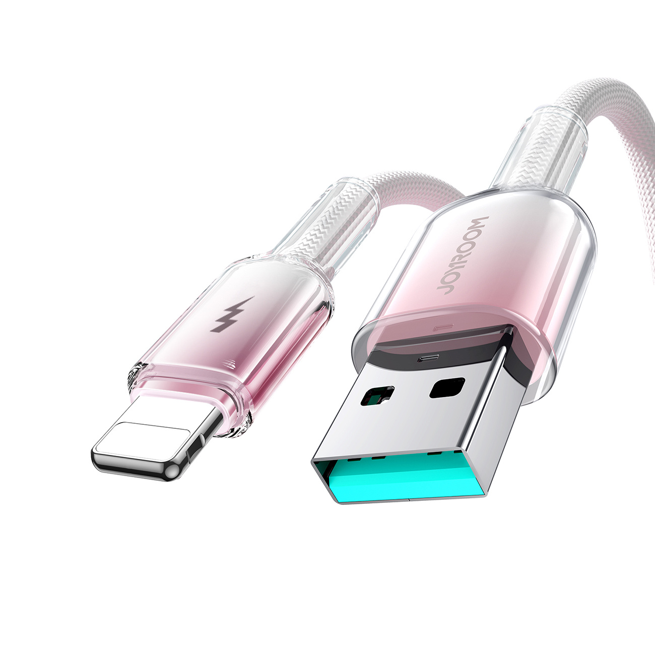 Kabelis "crystal-clear Series 3a Usb-a - "iphone Lightning" 1,2 M - Baltas