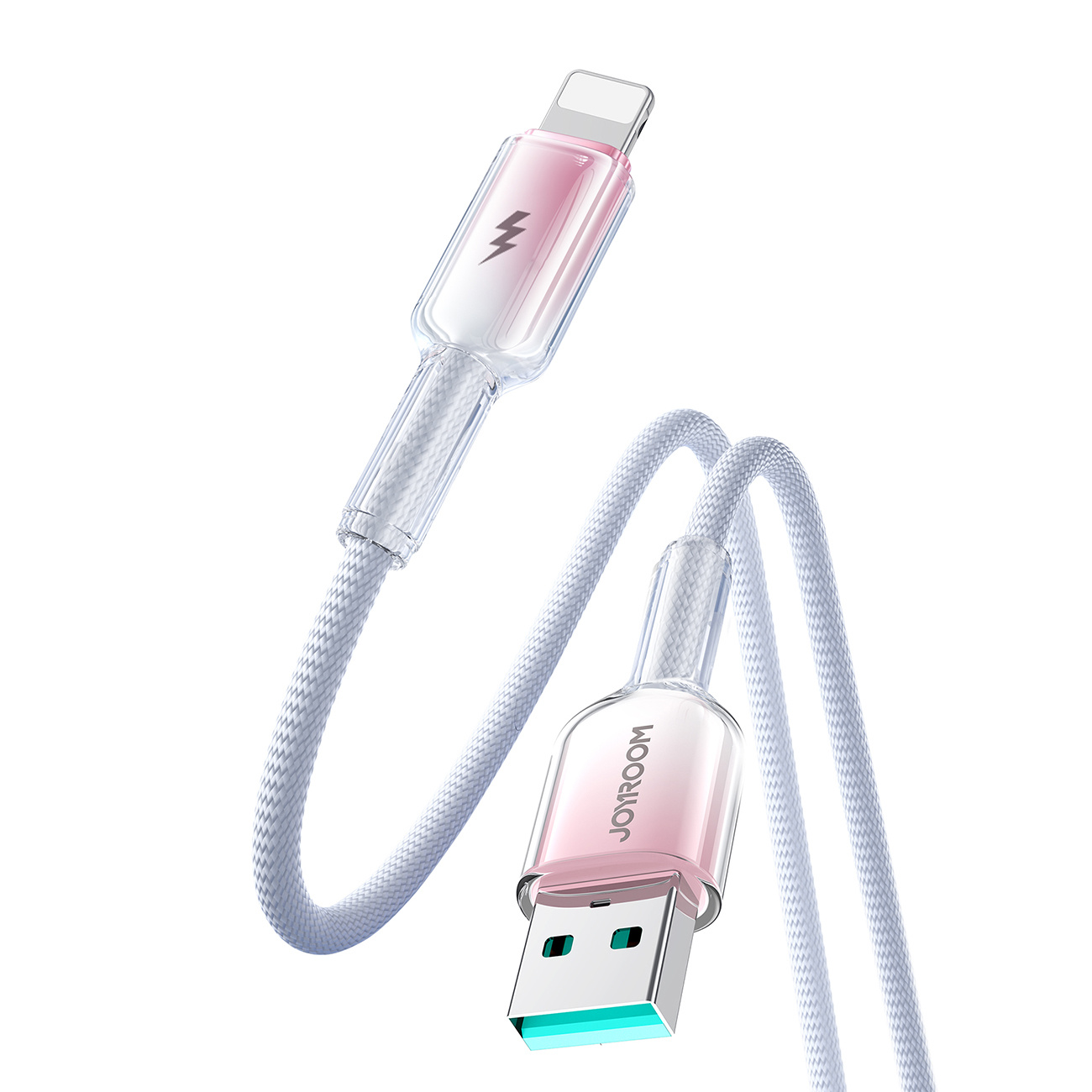 Kabelis "crystal-clear Series 3a Usb-a - "iphone Lightning" 1,2 M - Baltas