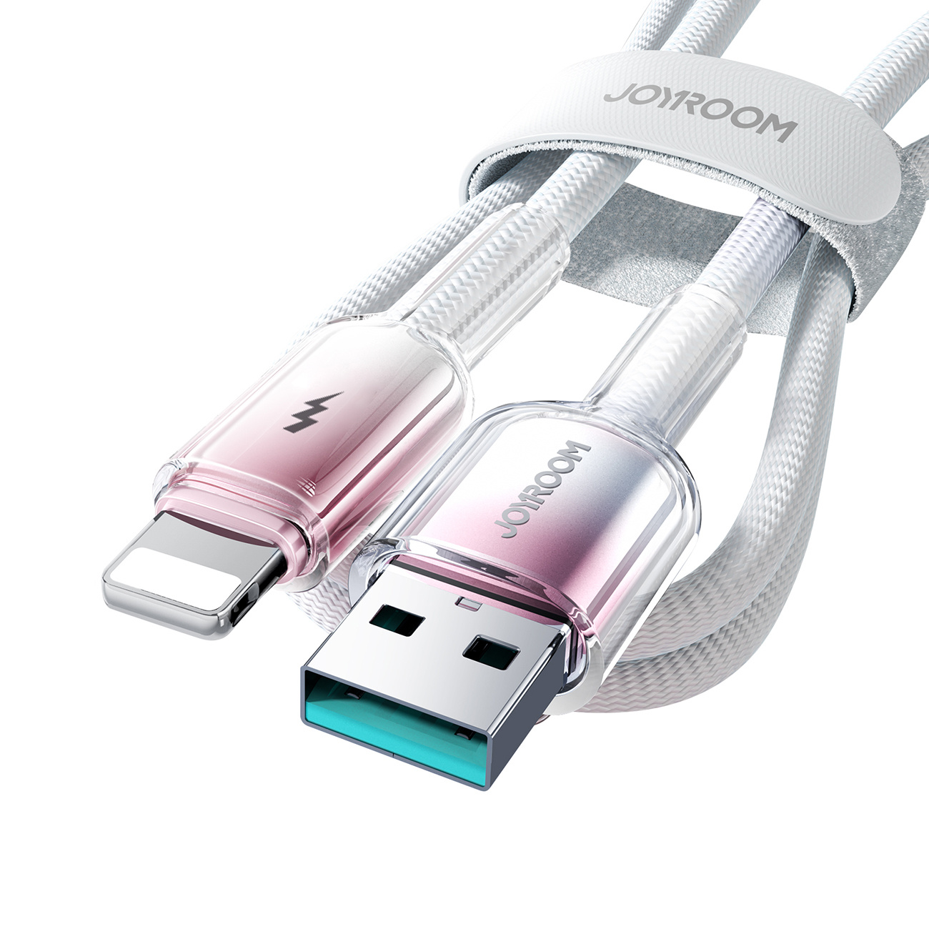 Kabelis "crystal-clear Series 3a Usb-a - "iphone Lightning" 1,2 M - Baltas