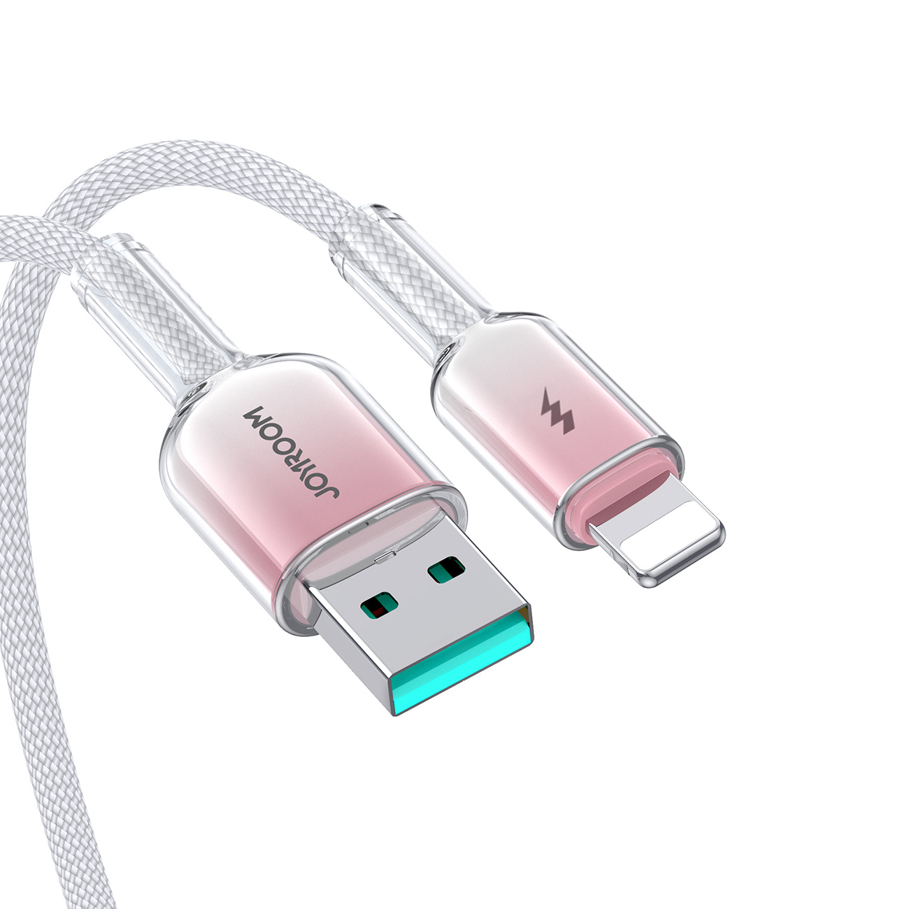 Kabelis "crystal-clear Series 3a Usb-a - "iphone Lightning" 1,2 M - Baltas