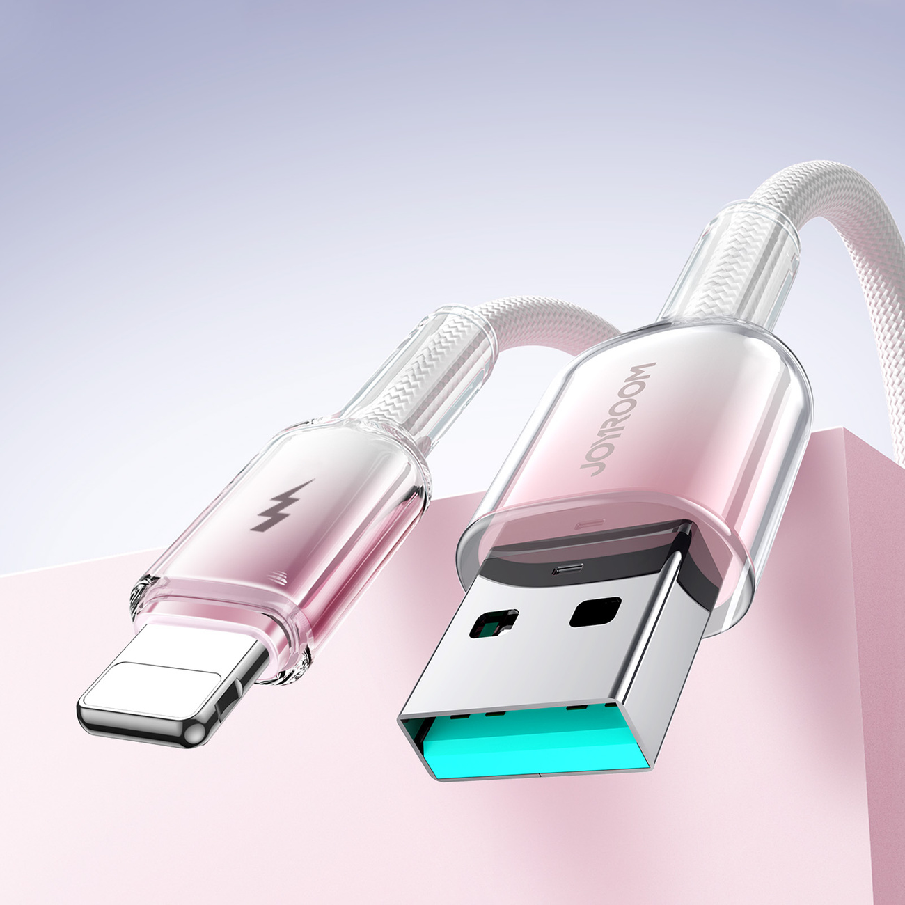 Kabelis "crystal-clear Series 3a Usb-a - "iphone Lightning" 1,2 M - Baltas