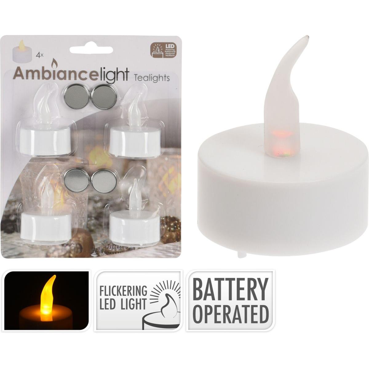 4 Led Arbatinių žvakių Rinkinys