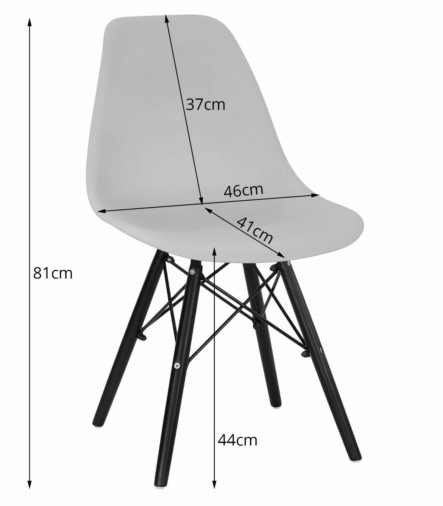 Kėdė Osaka Oranžinė / Kojos Juodos X 2