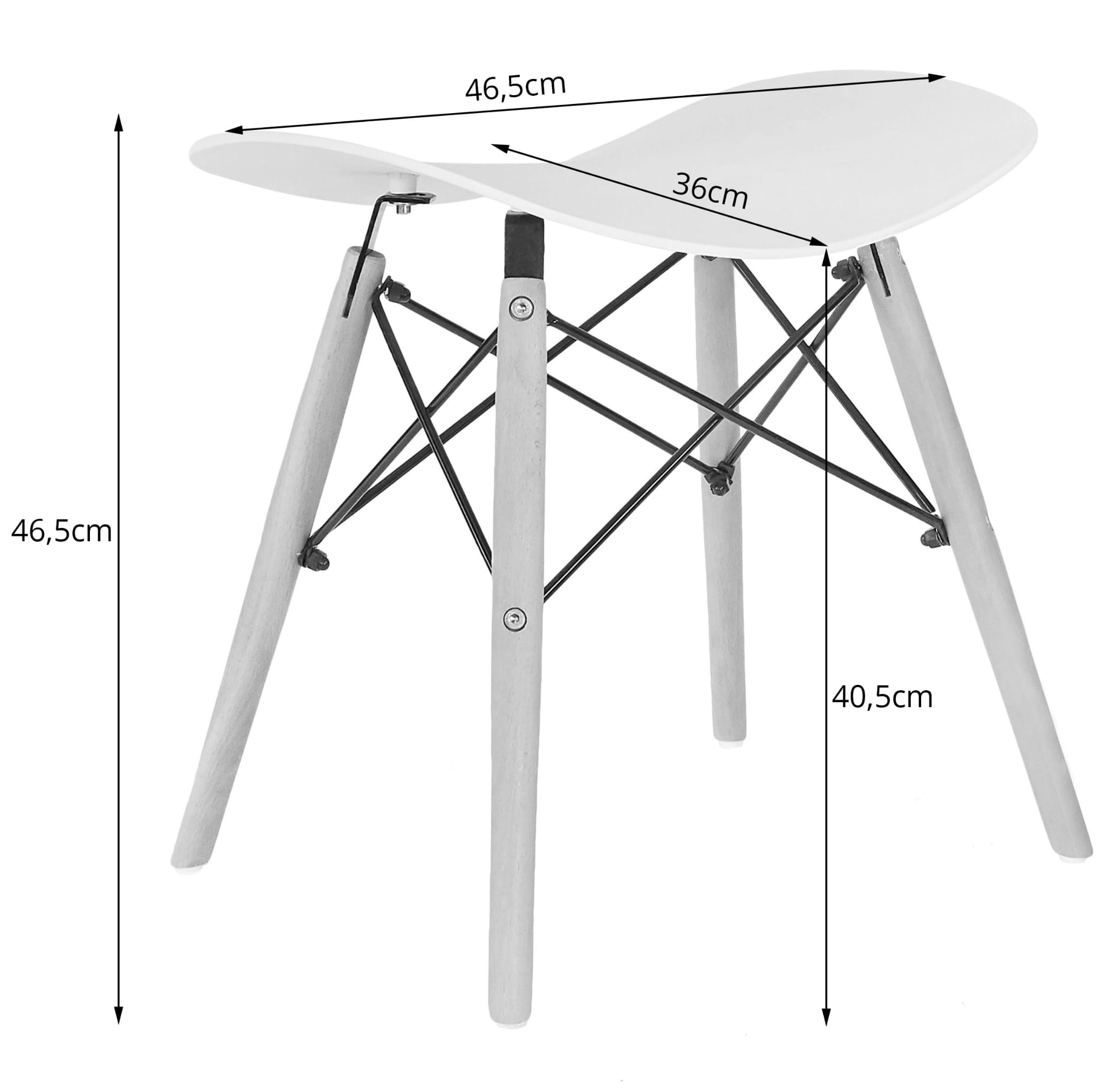Korfu Taburetė - Juoda X 3