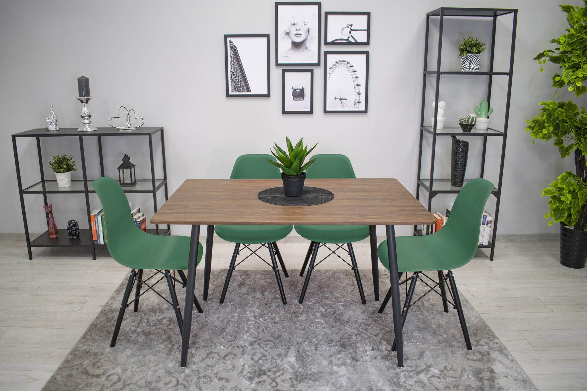 Osaka Kėdė žalia / Kojos Juodos X 3