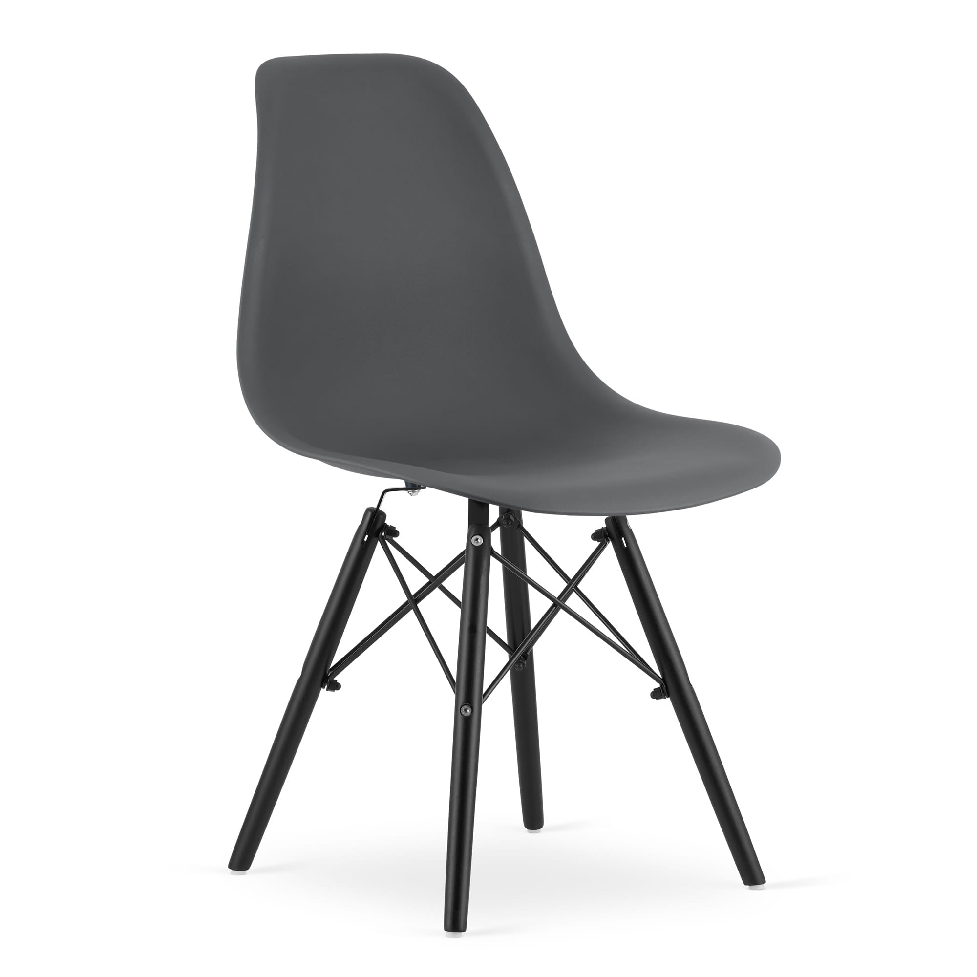 Osaka Kėdė Tamsiai Pilka / Kojos Juodos X 3