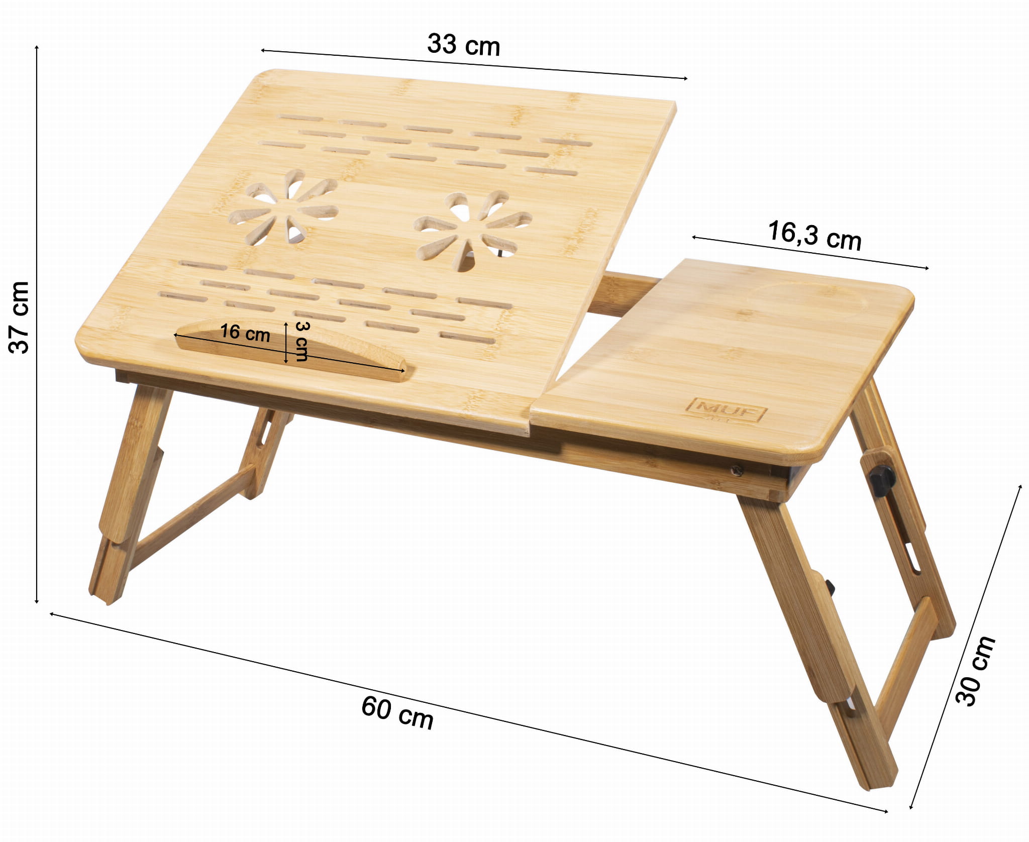 Nešiojamųjų Kompiuterių Stalas Bambukas M X 12