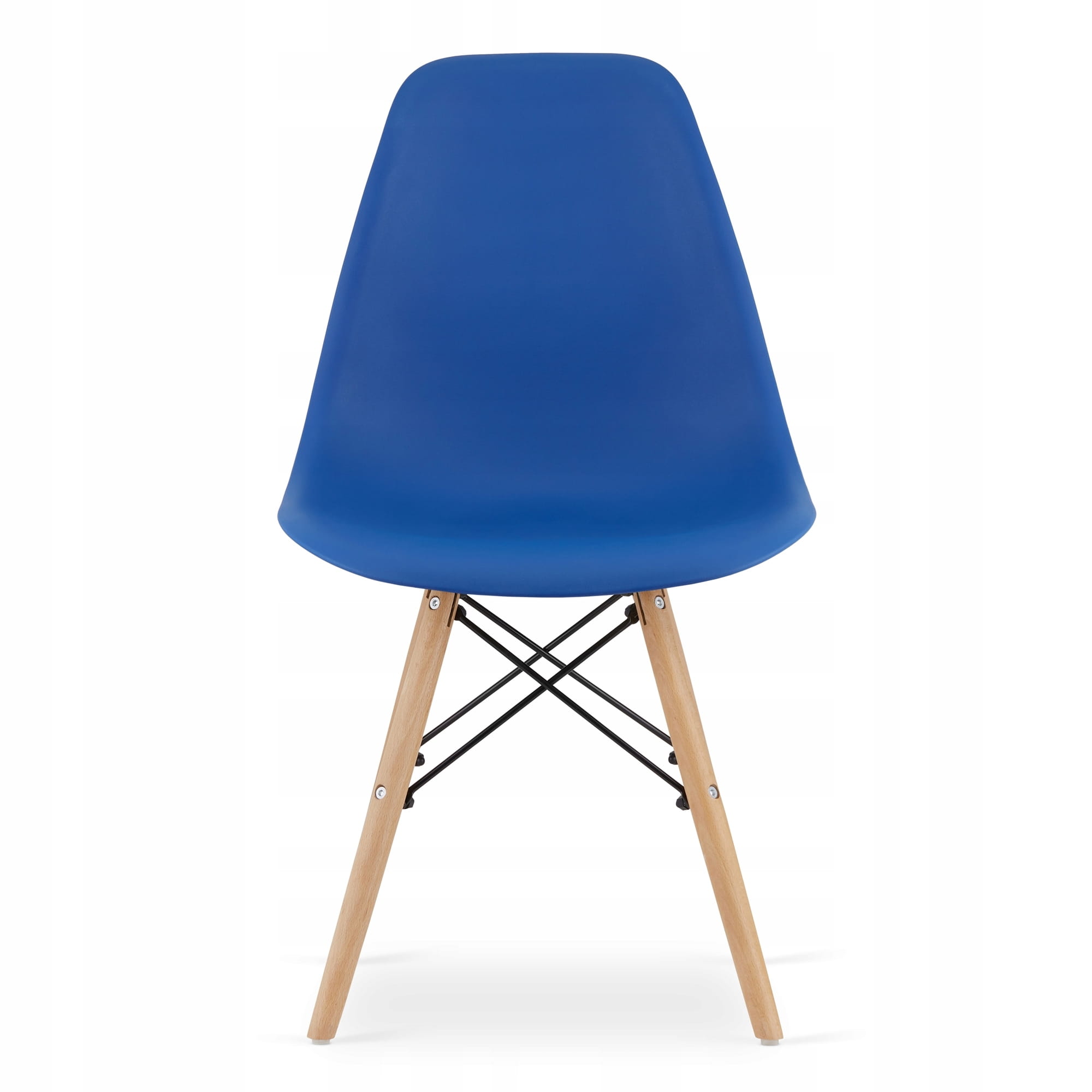 Apvalus Stalas Todi 80 Cm Baltos Spalvos + 4 Kėdės Osaka Mėlynos Spalvos