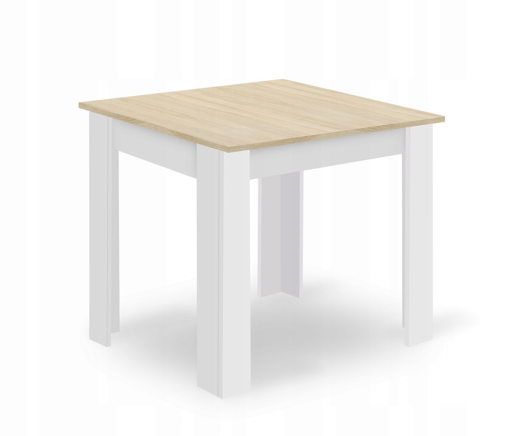 Kvadratinio Stalo 80x80 ąžuolo Sonoma Komplektas + 4 Kėdės Osaka Juodos Spalvos