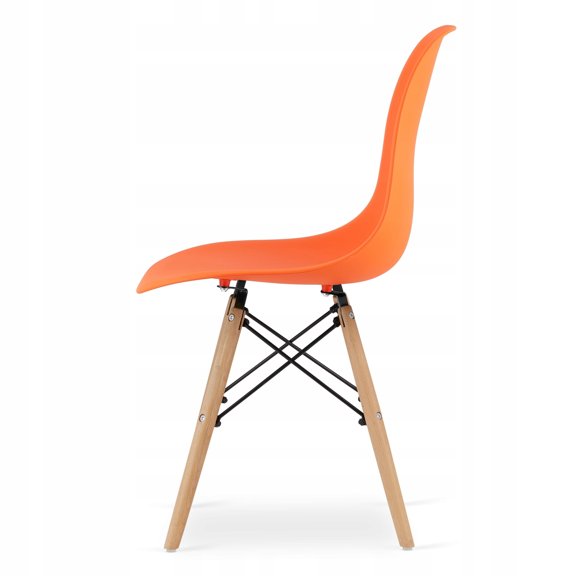 Stačiakampio Formos Stalo Adria 120x80 Baltos Spalvos + 4 Kėdės Osaka Oranžinės Spalvos