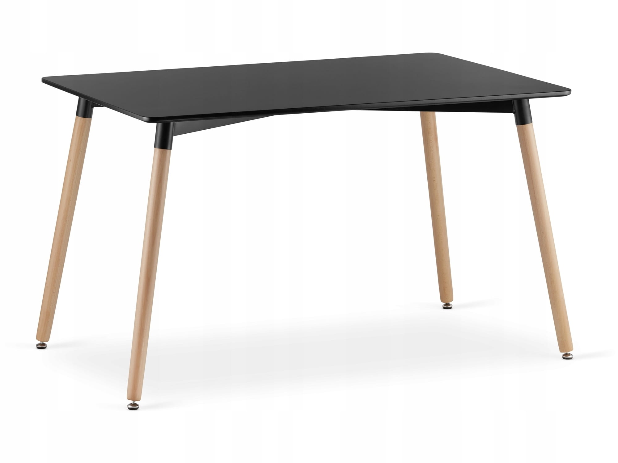 Stačiakampio Formos Stalas Adria 120x80 Juodas + 4 Kėdės Lago Juodas