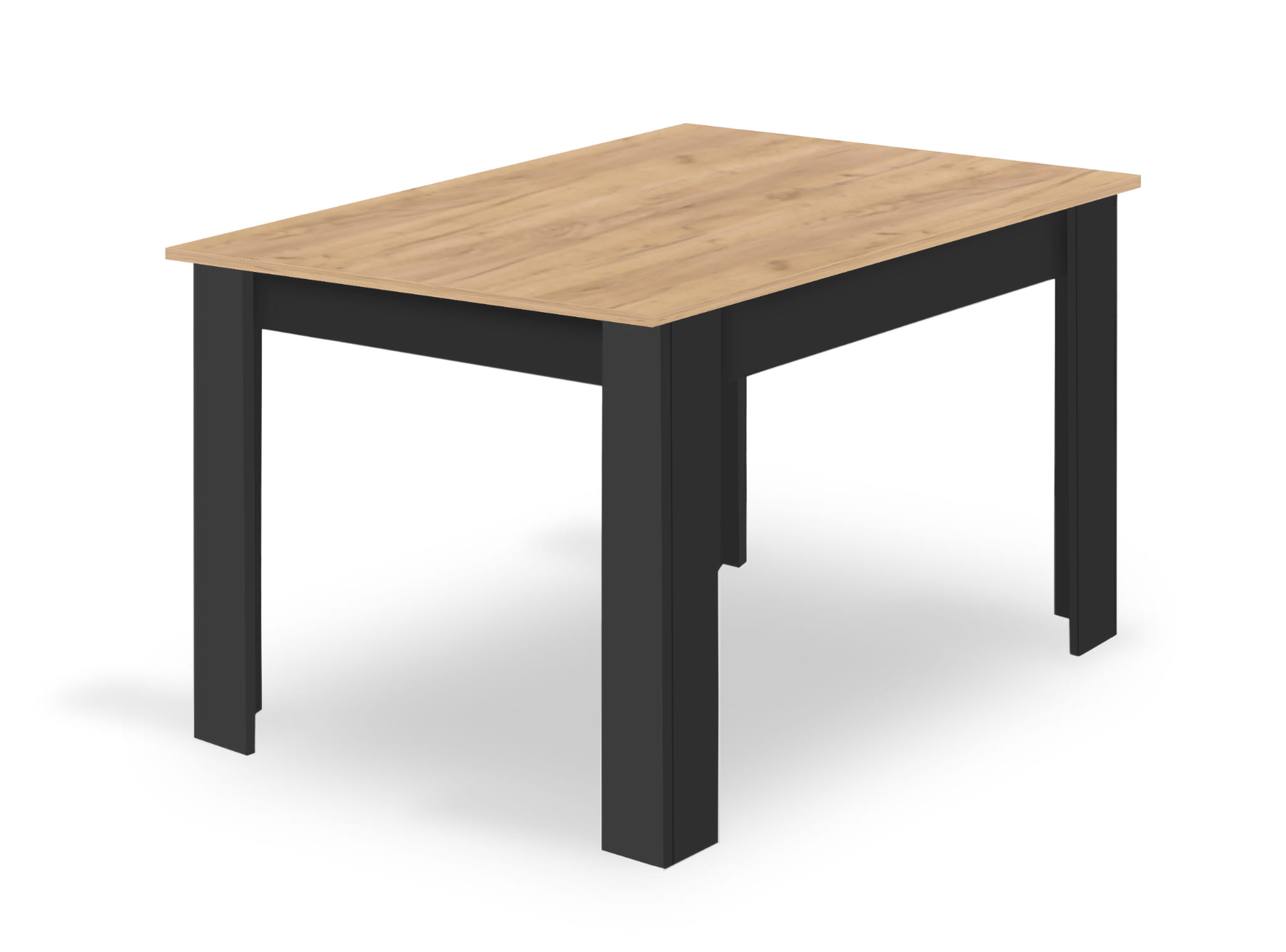 Stalas Np 120x80 Artisan Juodos Kojos + 4 Kėdės Osaka Juodos Natūralios Kojos