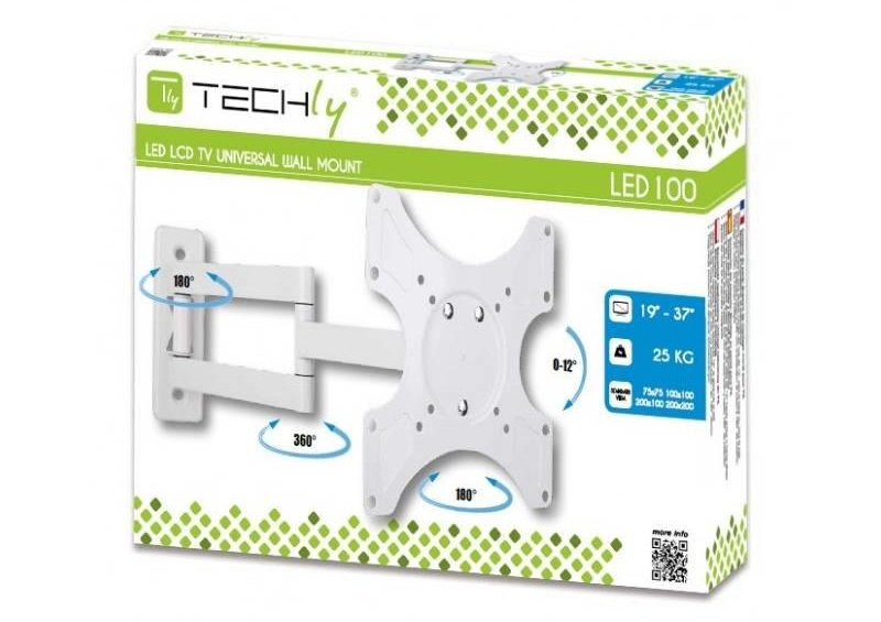 Techly 023820 Televizoriaus Laikiklis (keliamoji Galia 25 Kg / 19 - 37 Coliai)