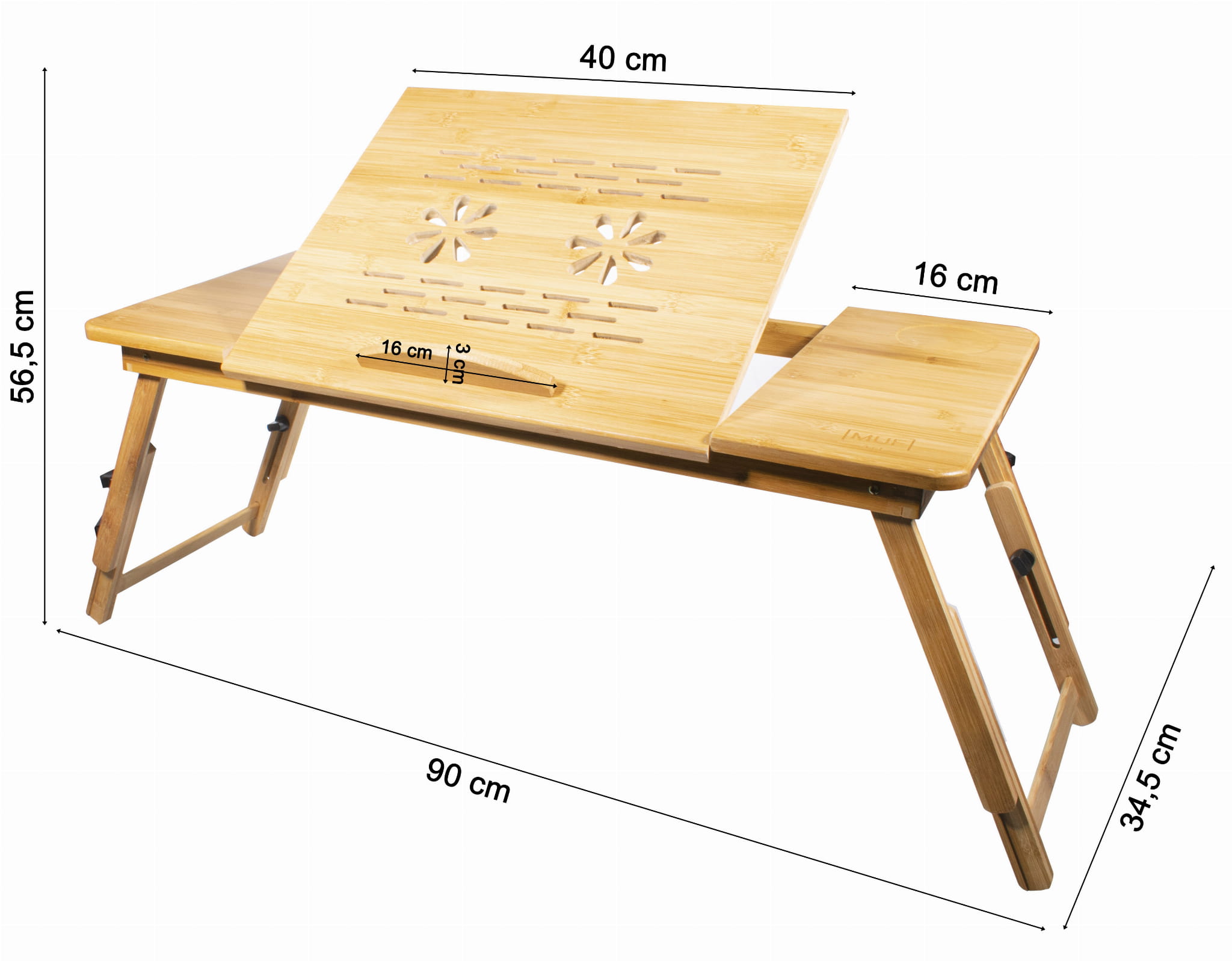 Nešiojamojo Kompiuterio Stalas Bambukas Xl