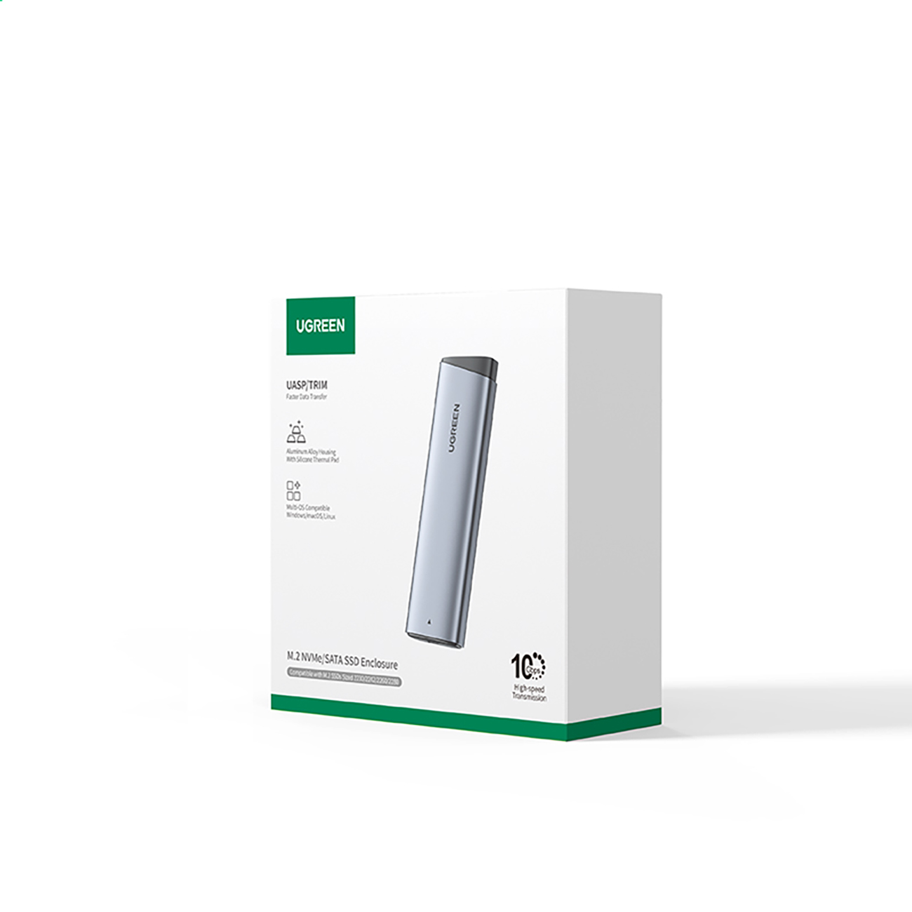 M.2 Nvme/sata Ssd Korpusas - Sidabrinis