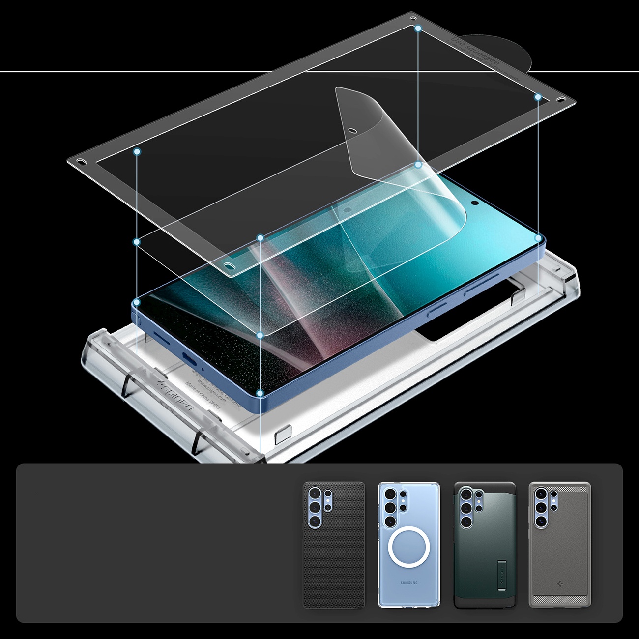 Hibridinis Stiklas "samsung Galaxy S25 Ultra Elite Shield Ez Fit" - Skaidrus