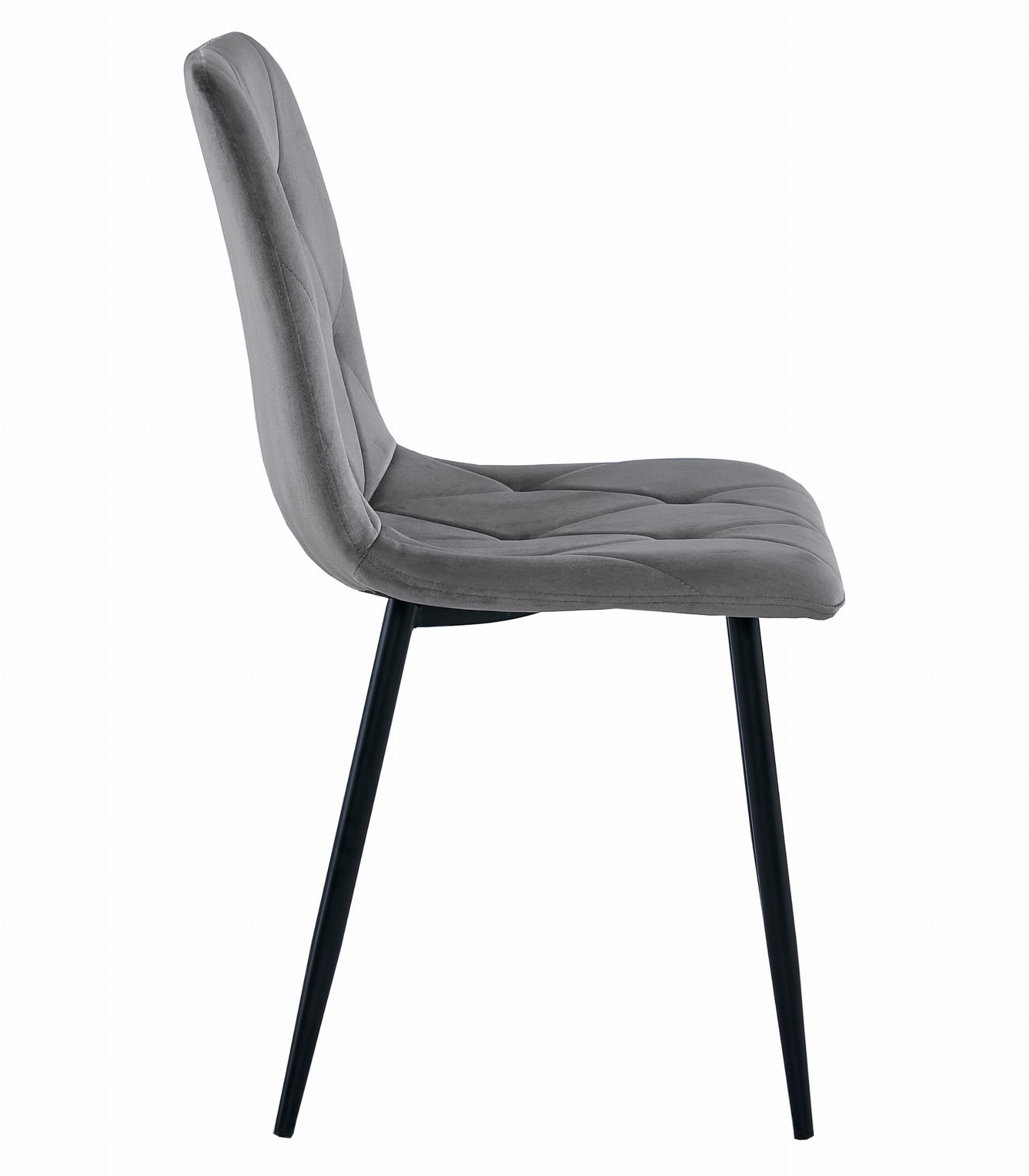 Komplektas Stalas Np 120x80 Craft Juodas + 4 Kėdės Libra Pilka