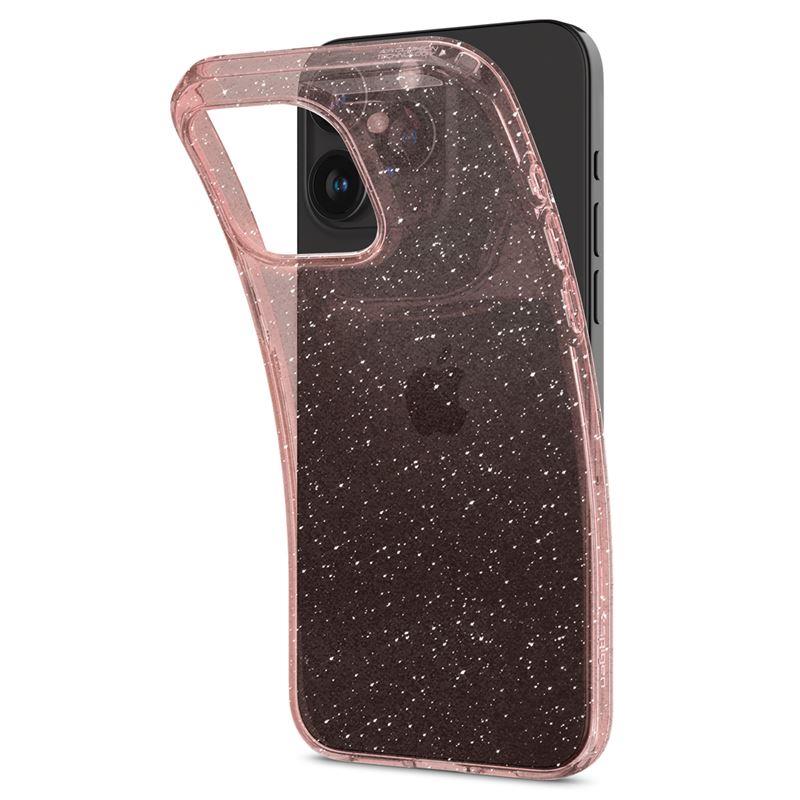 Dėklas "iphone 15 Pro Liquid Crystal Glitter" - Rožinis Skaidrus
