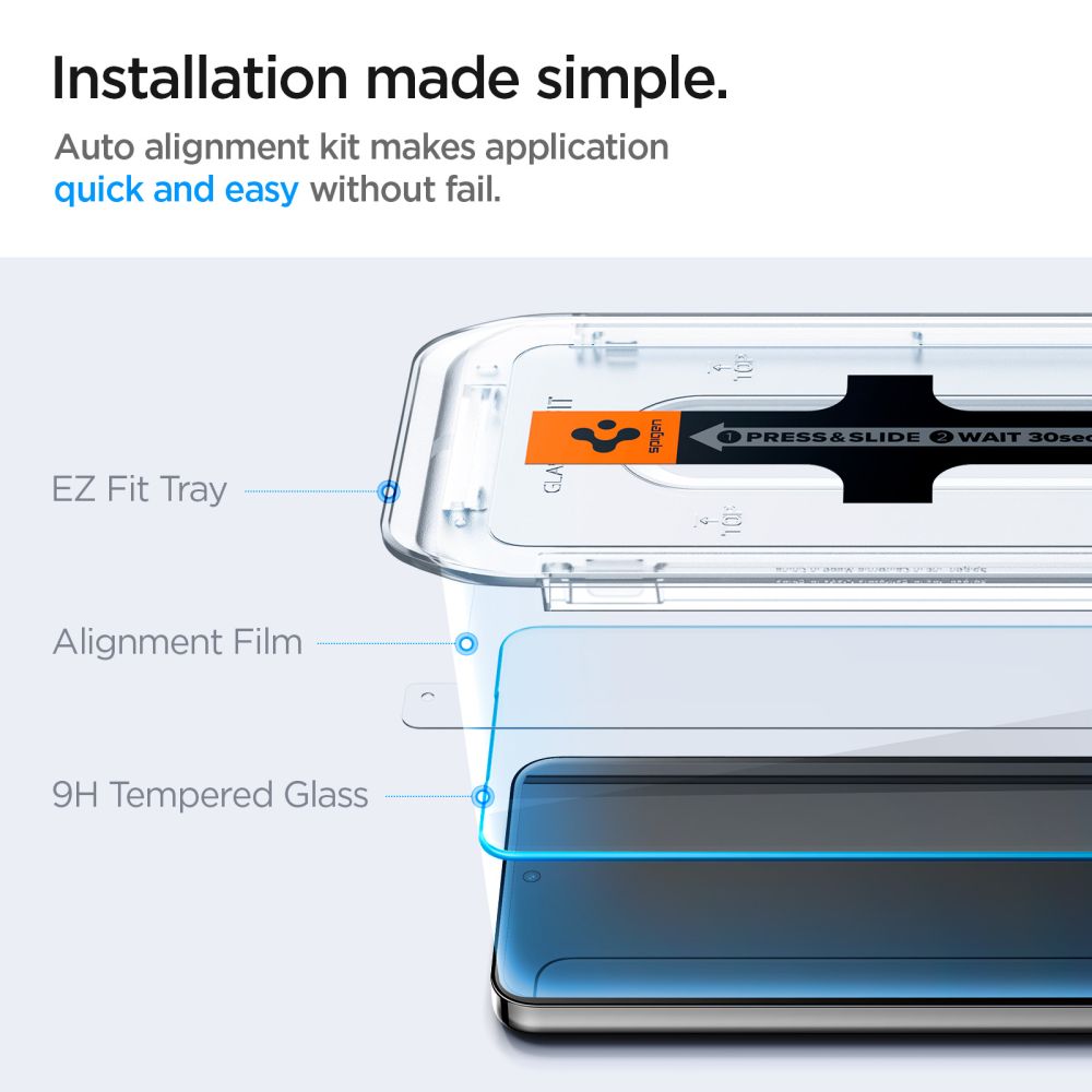 Grūdintas Stiklas, Skirtas "samsung Galaxy S24 / S25" Glas.tr Ez Fit - 2 Vnt.