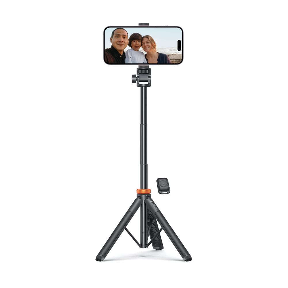 Selfie Lazda "bluetooth" Nuotraukų Lazda Su Nuotolinio Valdymo Trikojo Galvute 148 Cm - Juoda