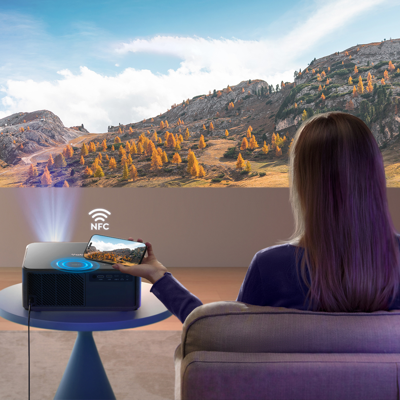 Fullhd 1080p Lcd Daugialypės Terpės Projektorius Su "jbl Wifi Bt K2s" Garsiakalbiais - Juodas
