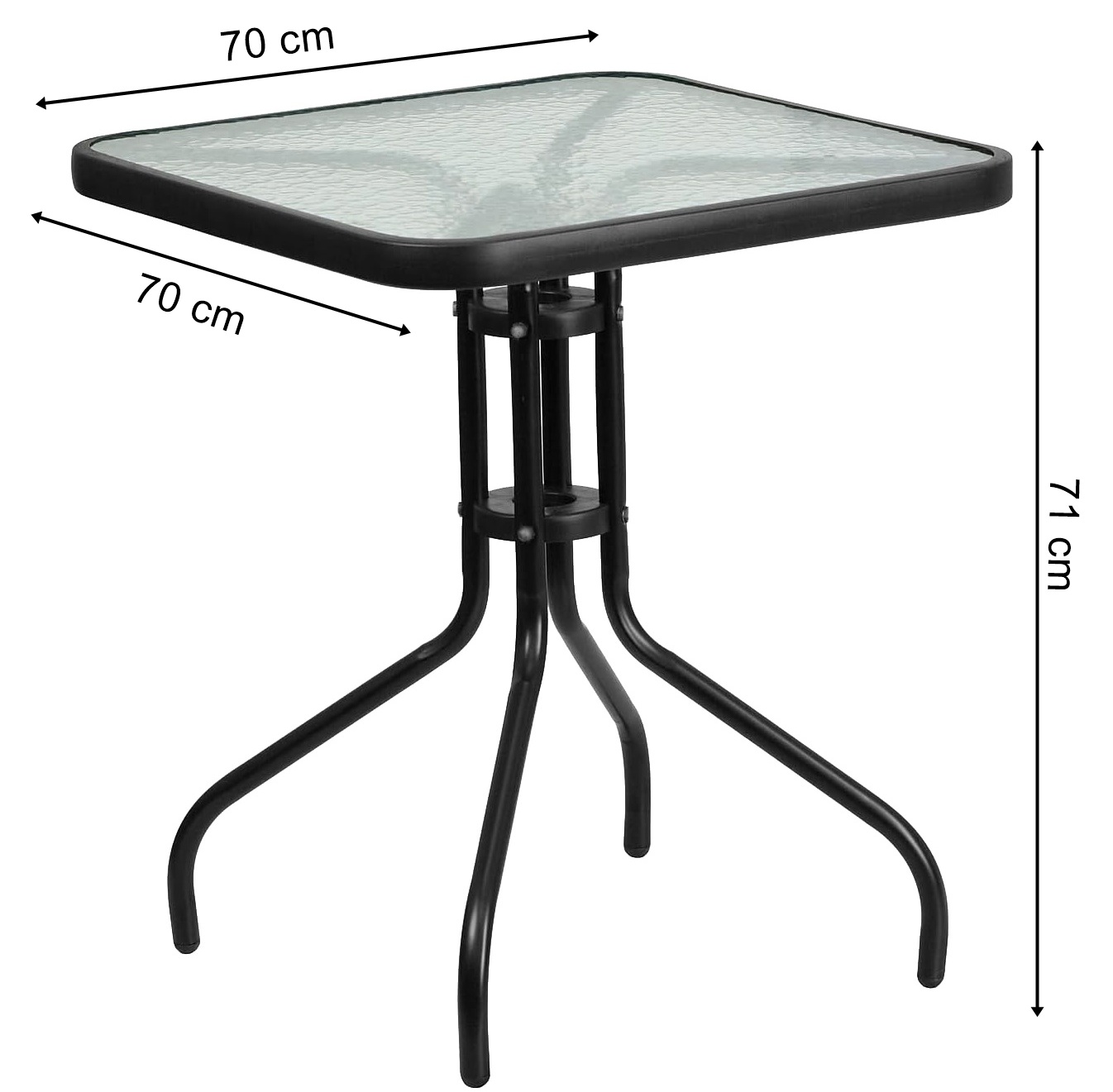 Kvadratinis Stalas Island 70 Cm + 4x Kėdė Sofia Tamsiai Pilka