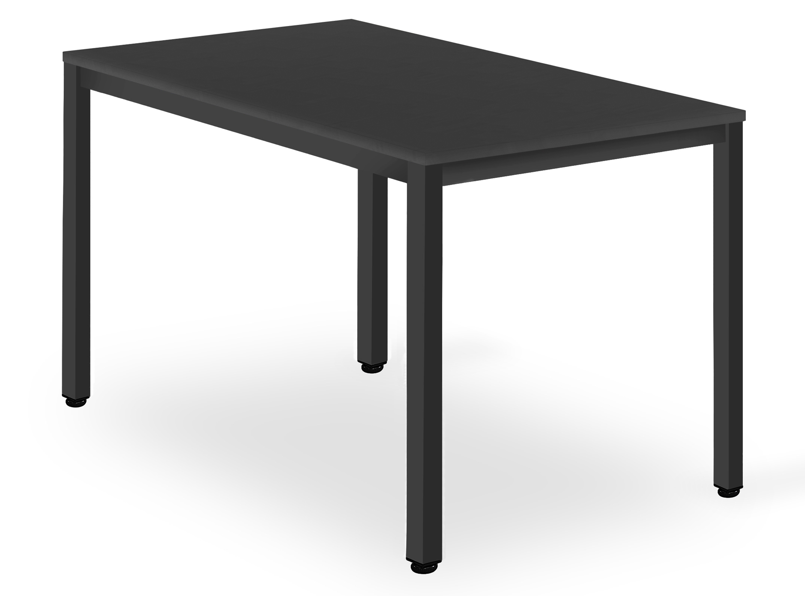 Komplektas Tessa 120 Cm X 60 Cm Stalas - Juodas / Juodos Kojos + 4 Kėdės Wat Juodos / Juodos Kojos