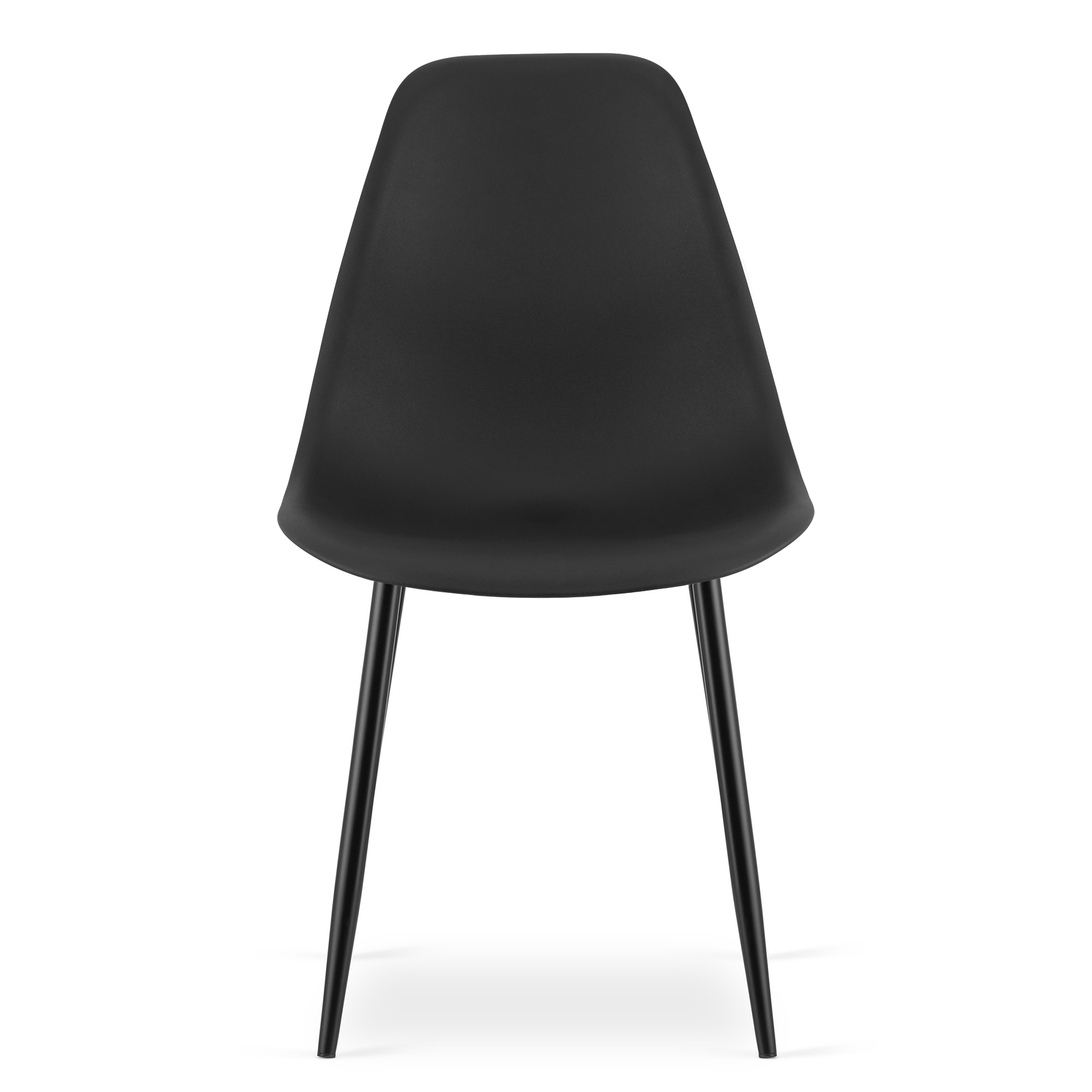 Komplektas Tessa 120 Cm X 60 Cm Stalas - Juodas / Juodos Kojos + 4 Kėdės Wat Juodos / Juodos Kojos