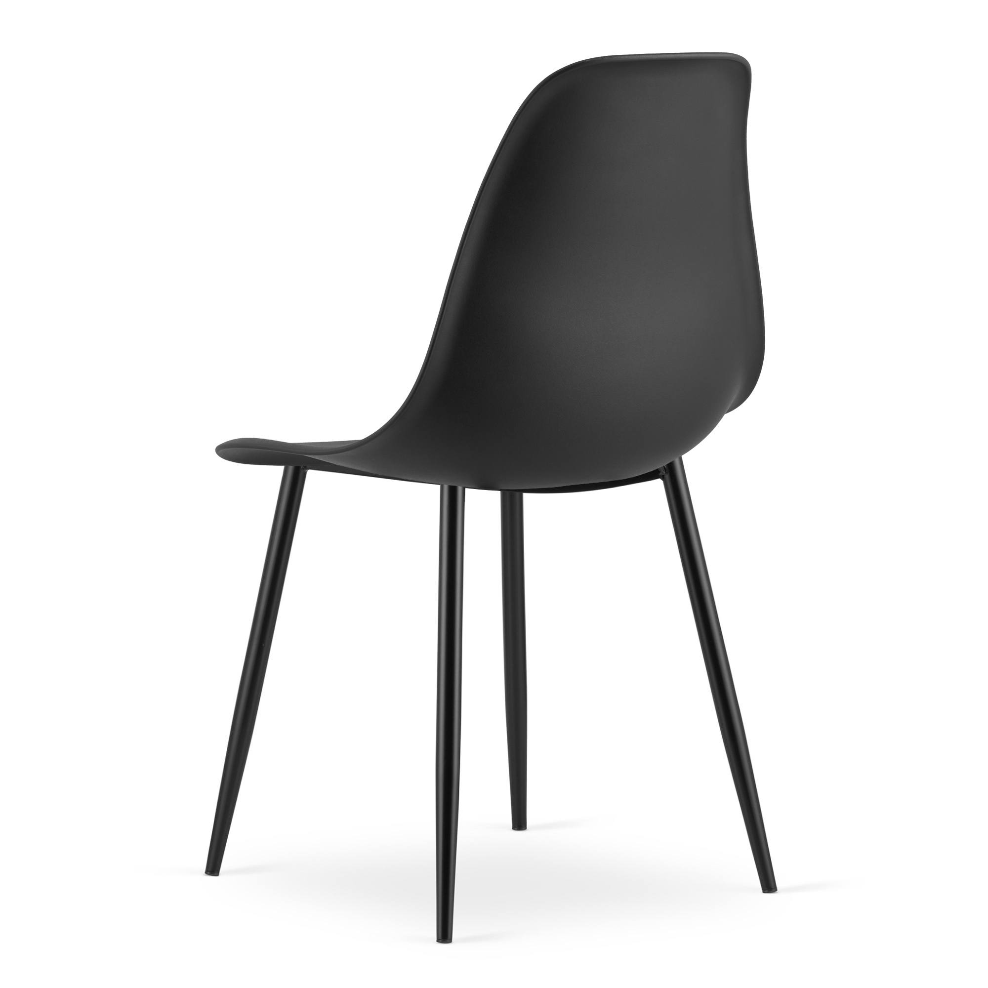 Komplektas Tessa 120 Cm X 60 Cm Stalas - Juodas / Juodos Kojos + 4 Kėdės Wat Juodos / Juodos Kojos