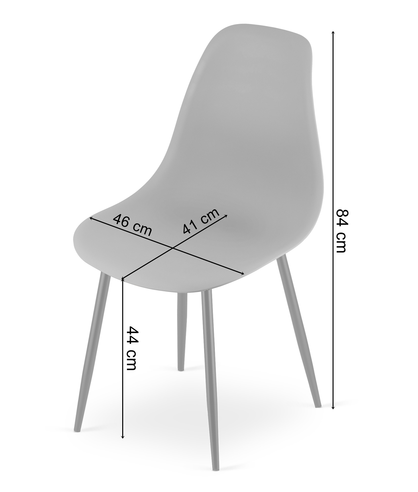 Komplektas Todi 80 Cm Apvalus Stalas - Baltas + 4 Kėdės Wat Baltos / Natūralios Kojos
