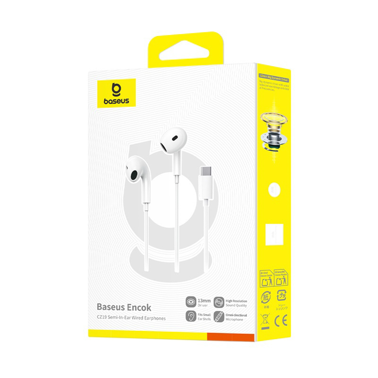 Usb-c Laidinės Ausinės į Ausis - Baltos Spalvos