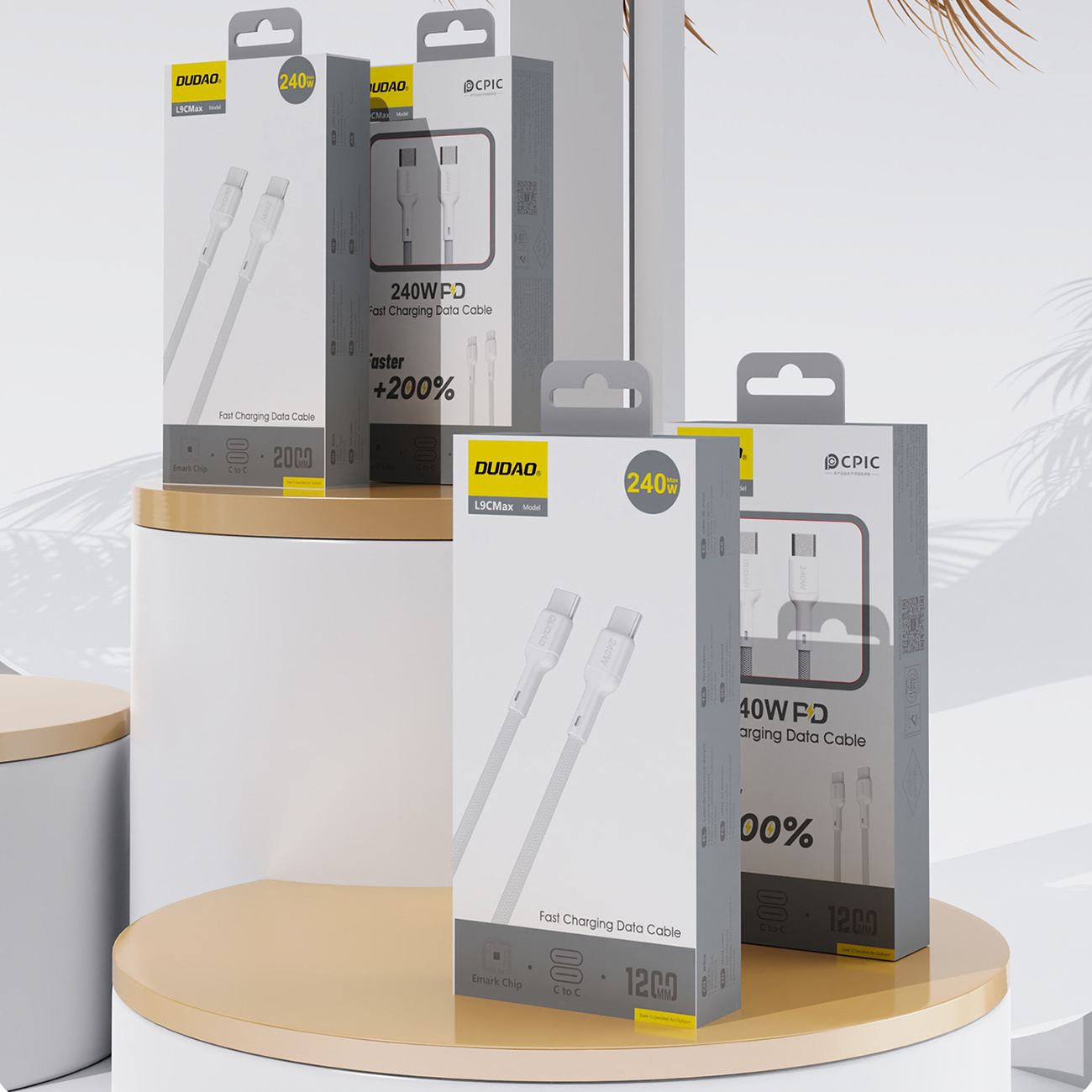 Usb-c Pd 240w Kabelis 2 M - Baltas