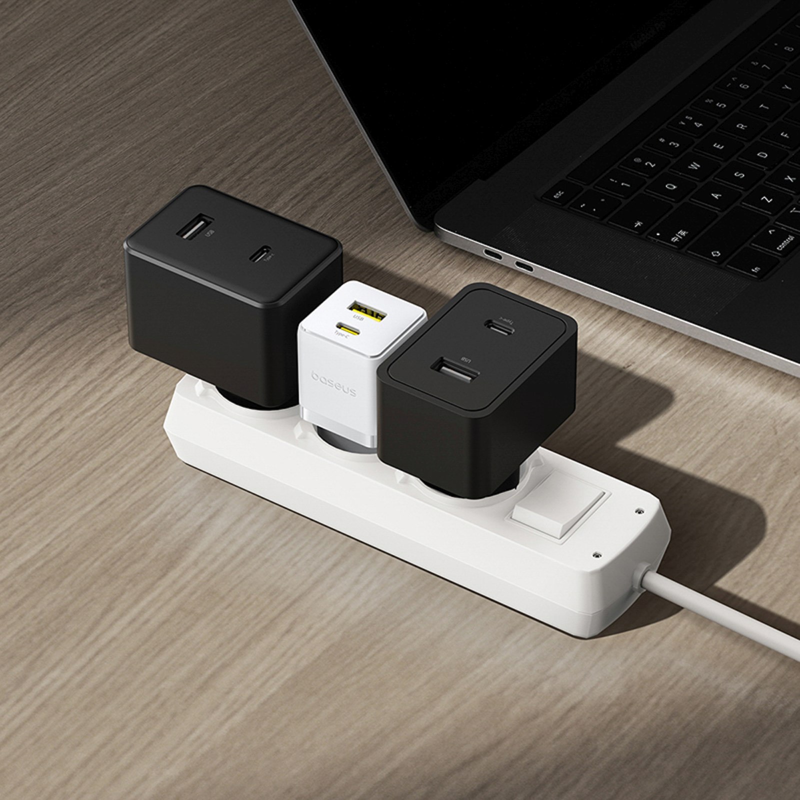 "palm" 30w Usb-c Usb-a Tinklo įkroviklis - Baltas
