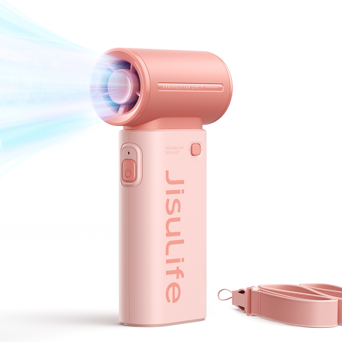 Mini Ventiliatorius Usb-c Nešiojamasis Ventiliatorius 5000 Mah - Rožinis