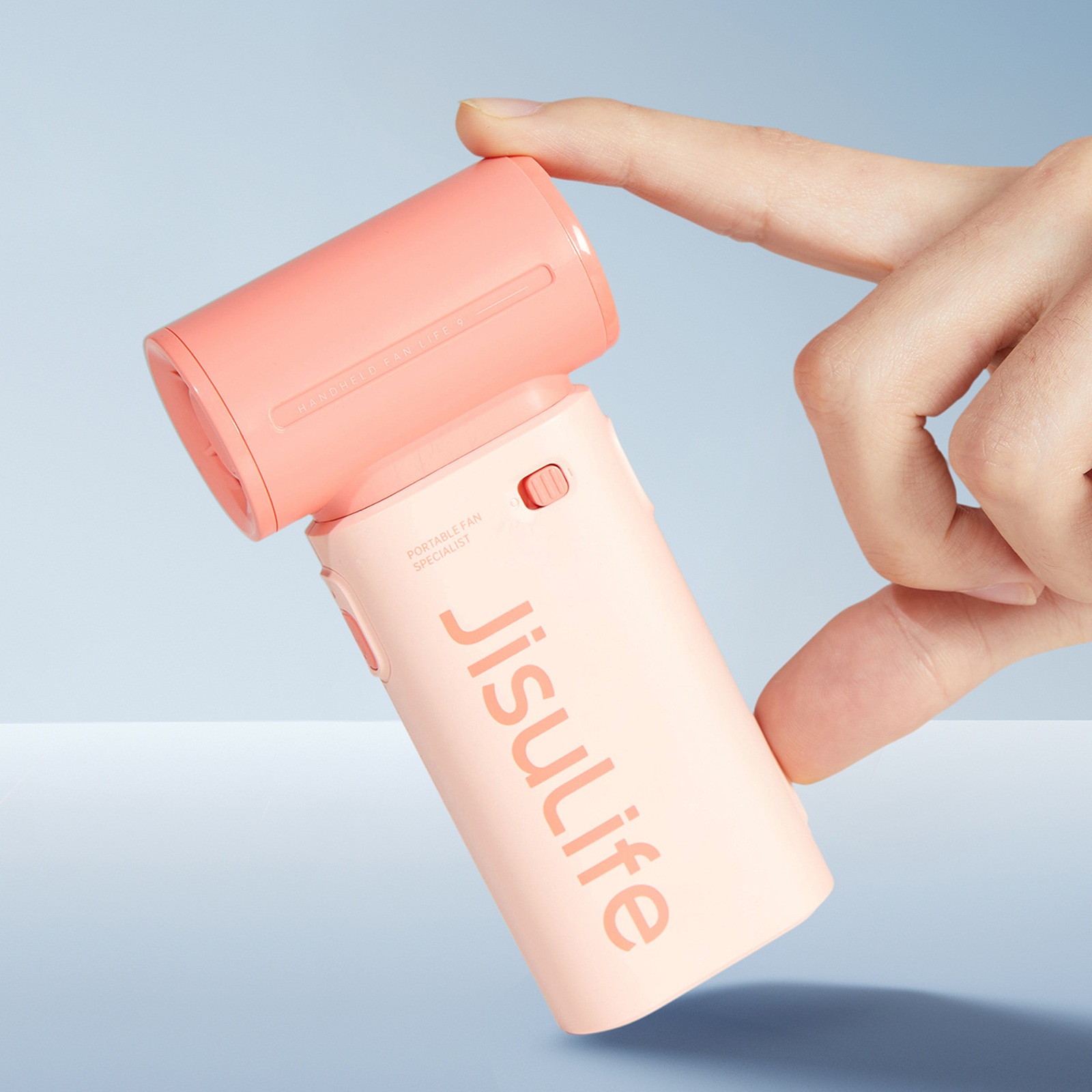 Mini Ventiliatorius Usb-c Nešiojamasis Ventiliatorius 5000 Mah - Rožinis