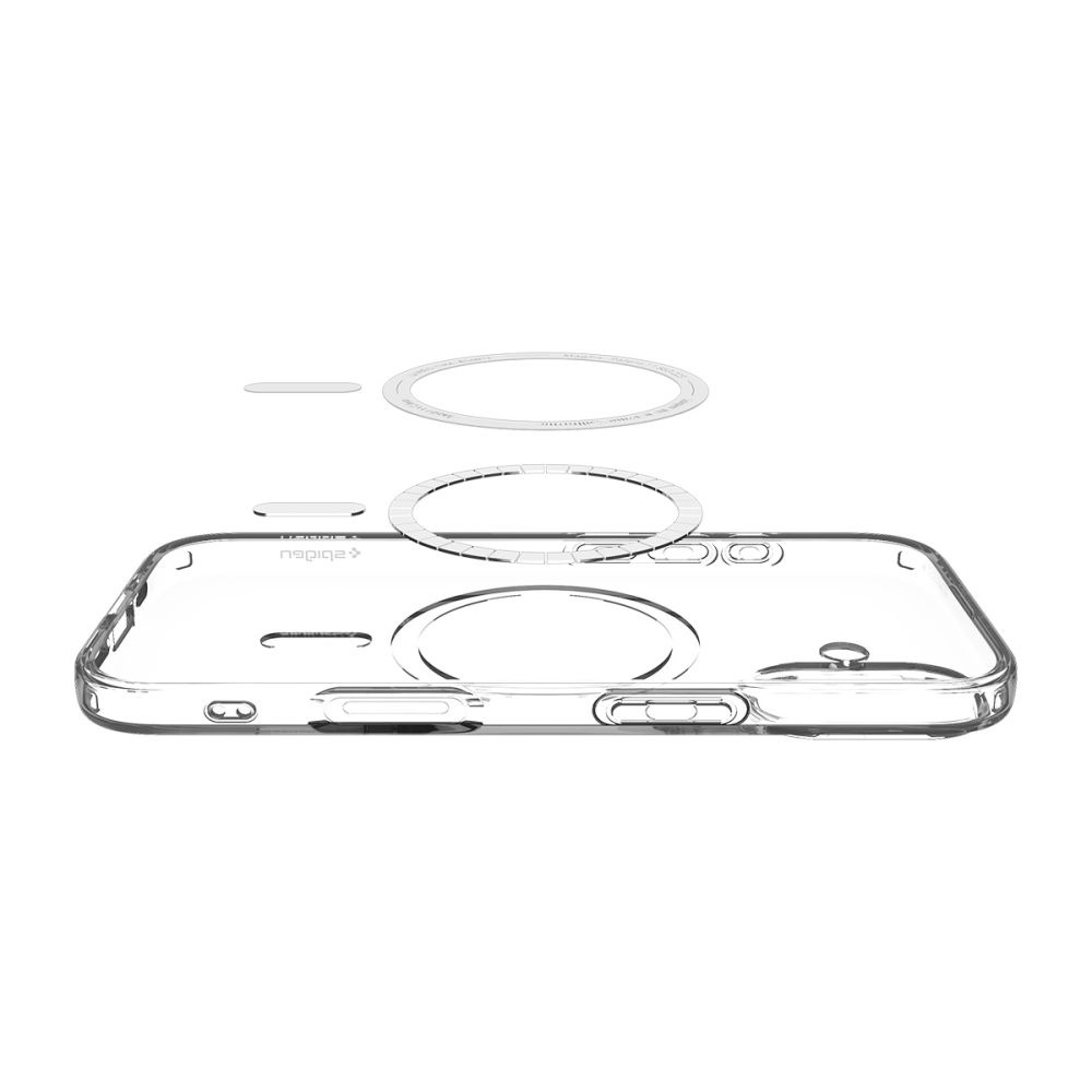 Apsauginis Dėklas "iphone 17 Liquid Crystal Magsafe" - Skaidrus Ir Baltas