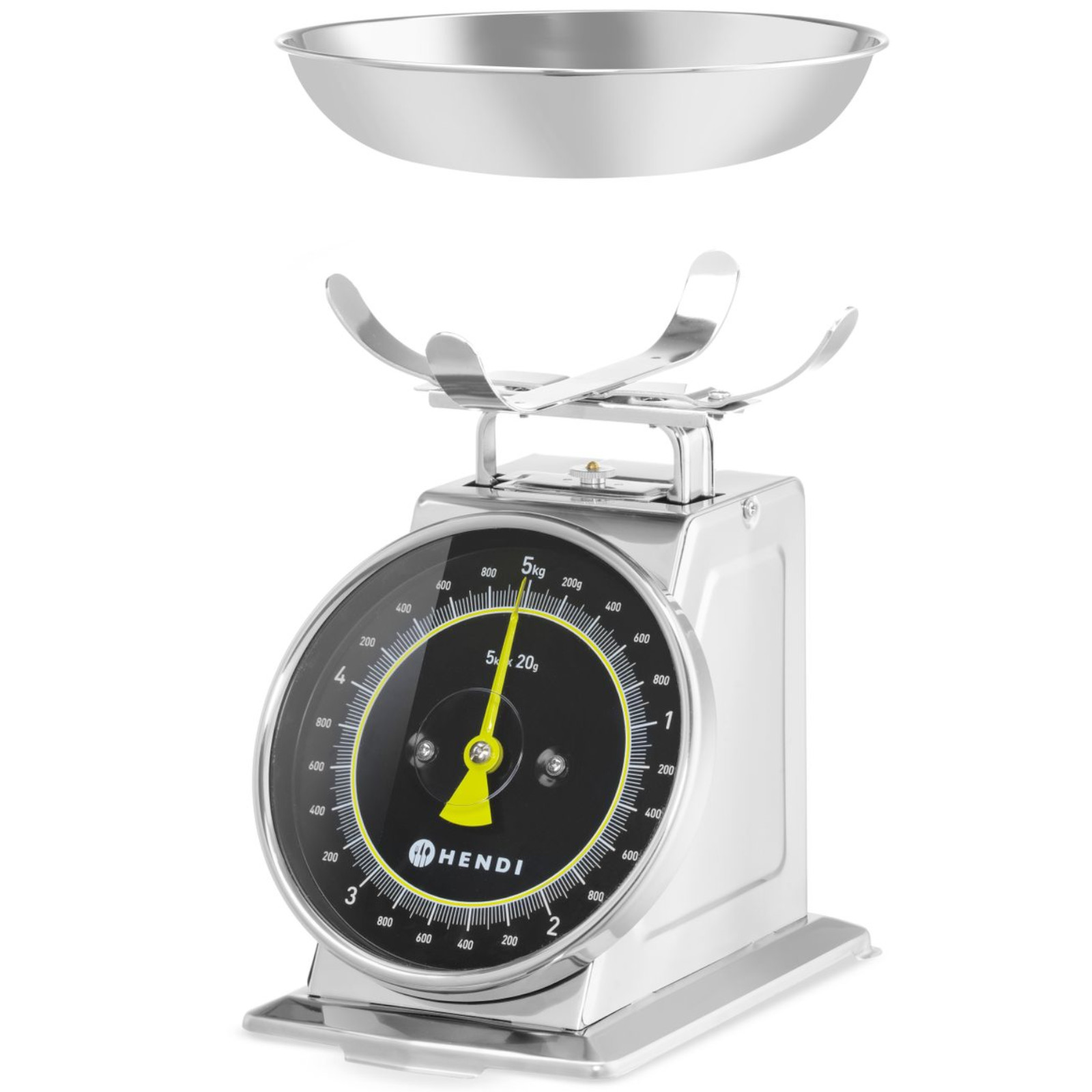 Analoginės Virtuvės Svarstyklės Su Nerūdijančio Plieno Svėrimo Lėkšte 5 Kg