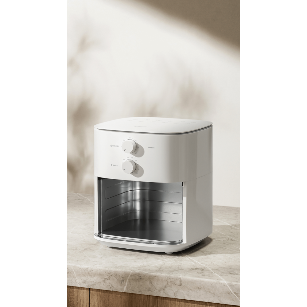 Karšto oro gruzdintuvė Xiaomi Essential, balta, 1550 W, 6 l (Pažeista pakuotė)