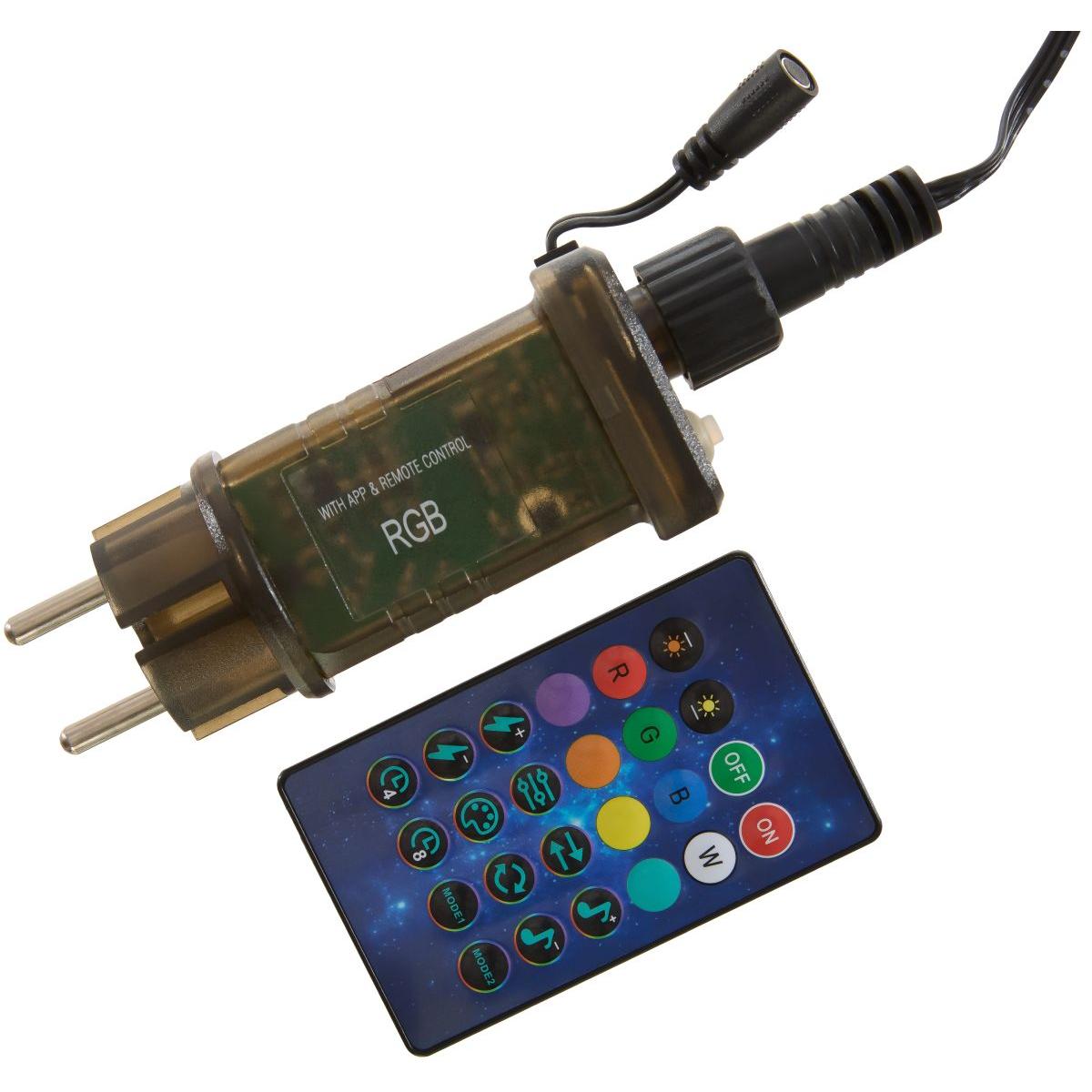 Dekoratyvinė Kalėdinė Eglutė 370led Rgb 210cm Juoda
