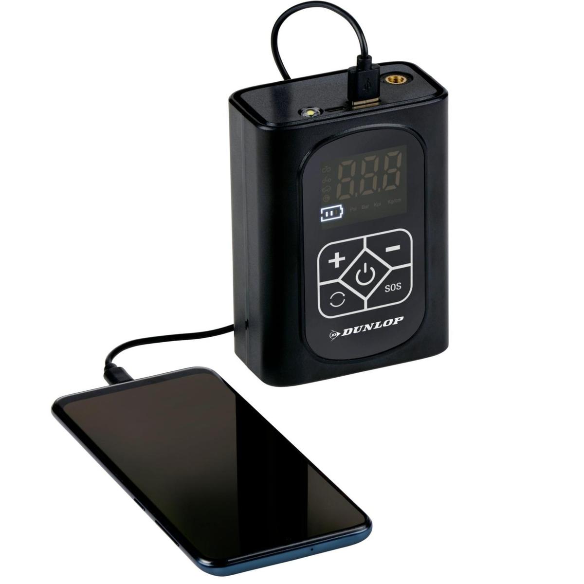 Automobilinis Kompresorius Dunlop 150 Psi Skaitmeninis Kompresorius Su Powerbank Funkcija