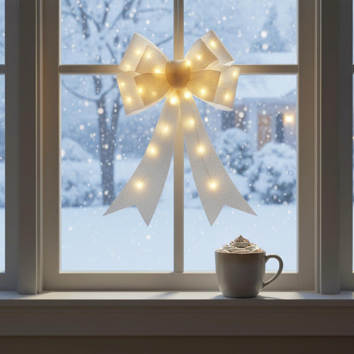 Dekoratyvinis Lankas 60 Cm Sidabrinis 25 Led