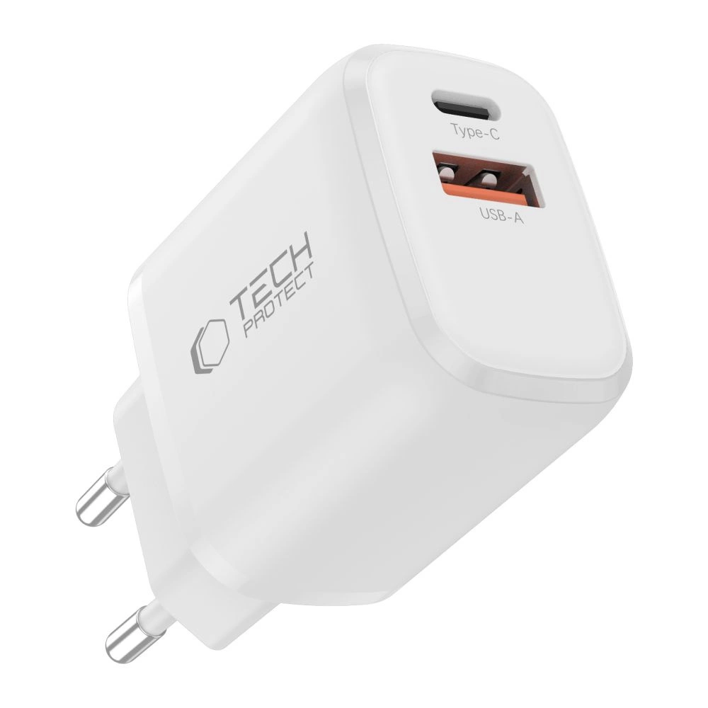 Nca20 Usb-a Usb-c Pd Qc 20 W Tinklo įkroviklis Su 1 M Ilgio Usb-c Kabeliu - Baltas