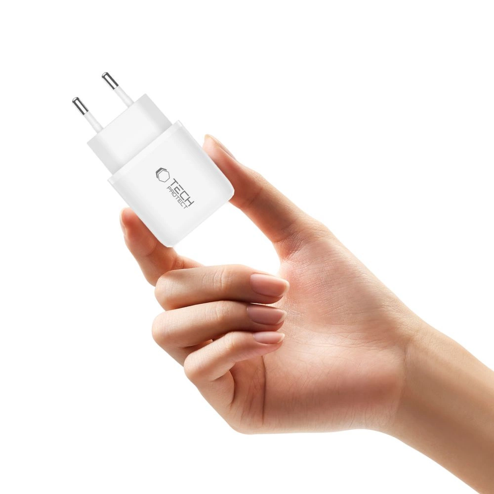 Nca20 Usb-a Usb-c Pd Qc 20 W Tinklo įkroviklis Su 1 M Ilgio Usb-c Kabeliu - Baltas